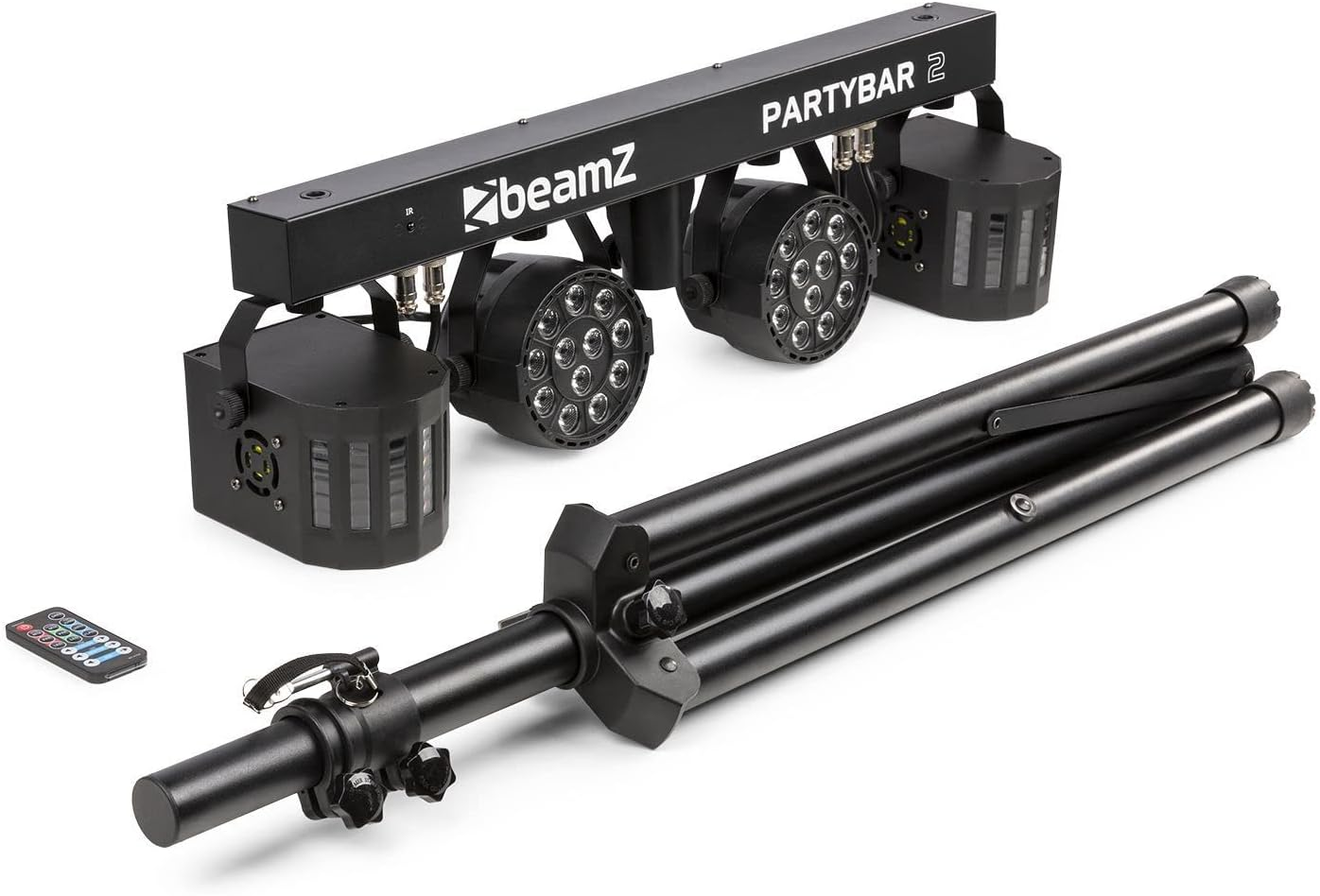 Beamz Partybar 2 All-In-One LED DJ Lighting System RGBW DMX Lighting Stand IR image number 3