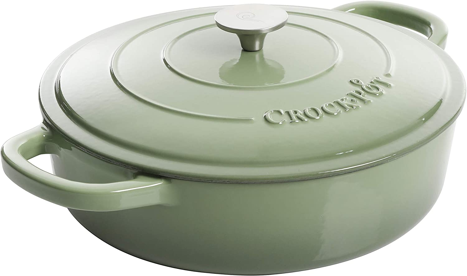 Crock-Pot Crock Pot Artisan Enameled Cast Iron Braiser W/Lid, 5 Quart, Sapphire Blue