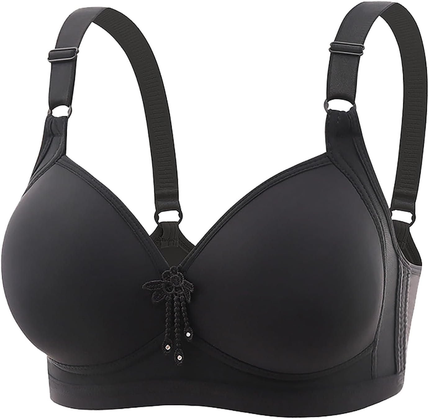 Black Lace Bralette Women'S Sports Bras Ped Pack Womens Non Wired 36C plus Size High Impact Maternity Pregnancy Supportive Doreen Bralettes Maternity Ladies Packs of 2 Full Support