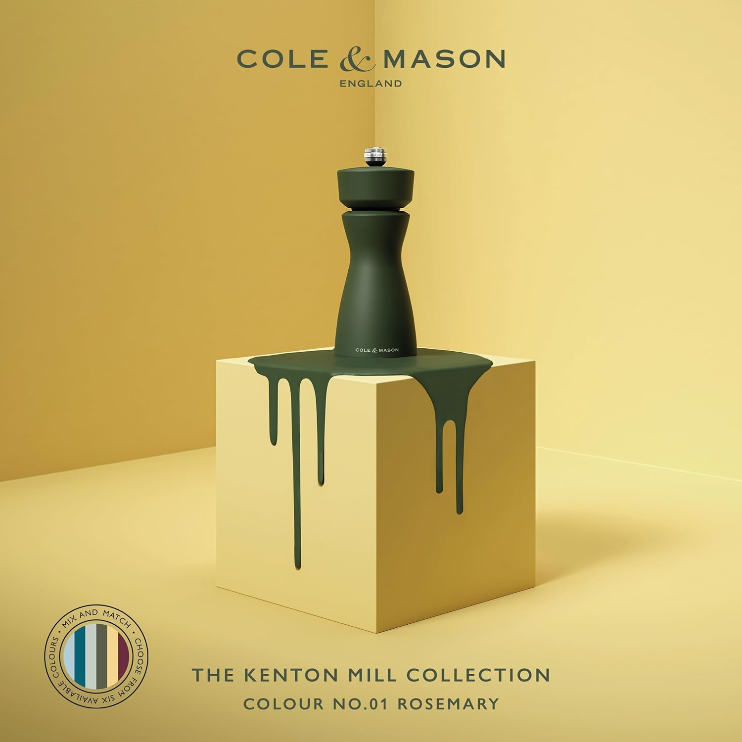 Cole & Mason Kenton 150Mm Rosemary Salt or Pepper Mill - Sage image number 3