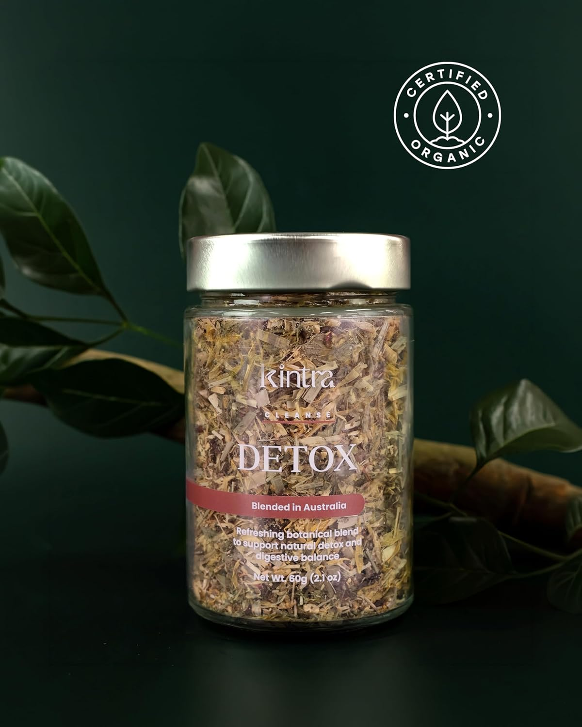 Kintra Foods Organic Premium Detox and Cleanse Loose Leaf Tea, 60G image number 1