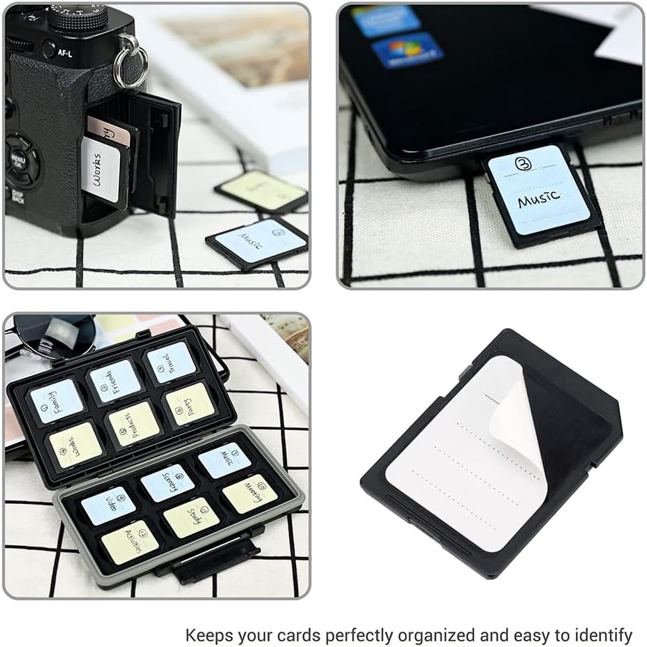 JJC 120 Memory Organized Label Stickers for SD, XQD, Cfexpress Type-B Cards image number 6