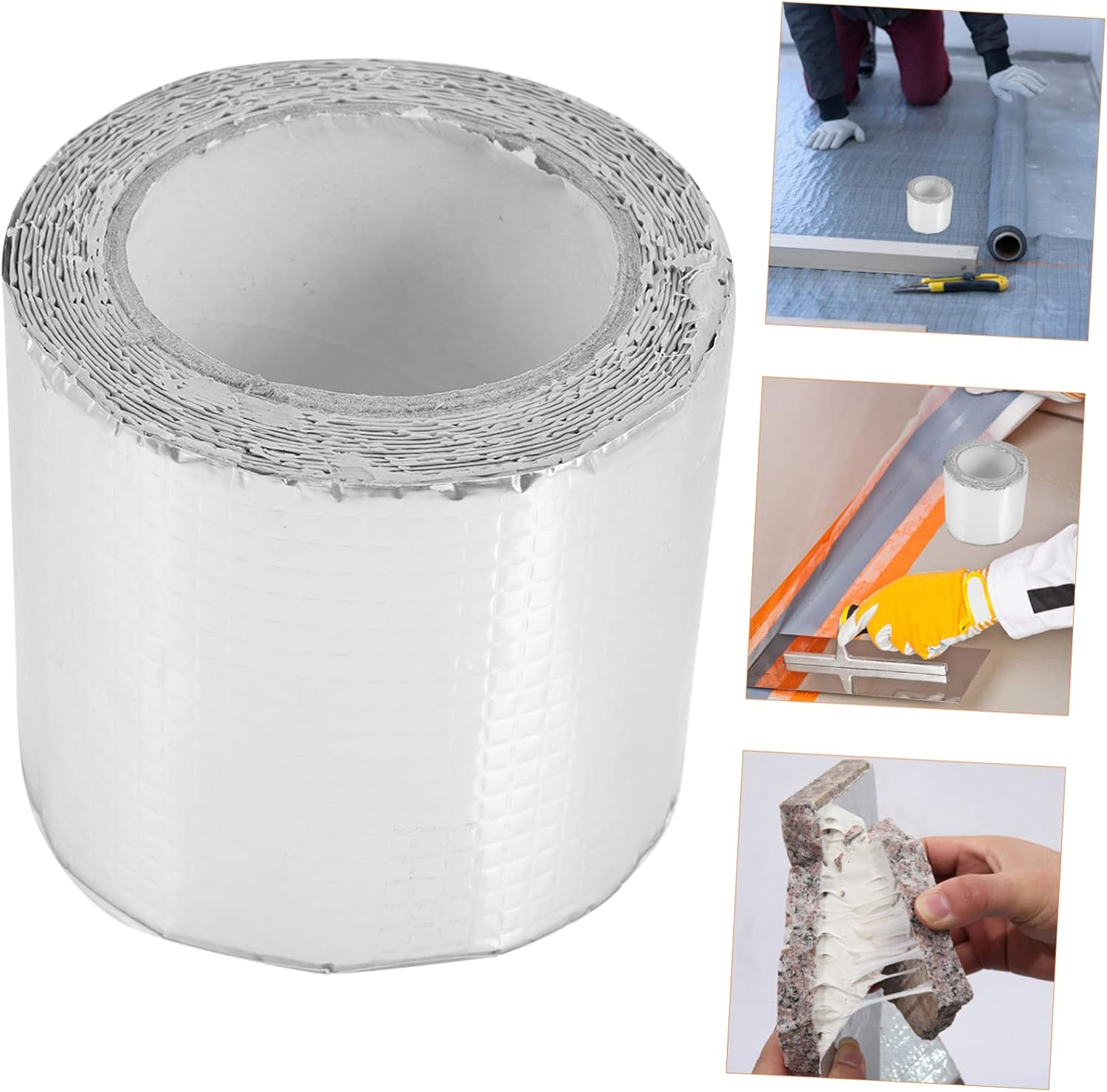CHILDWEET Aluminum Foil Sealant Tape Water Barrier Tape Self-Adhesive for Roof Repair Shower Walls image number 4