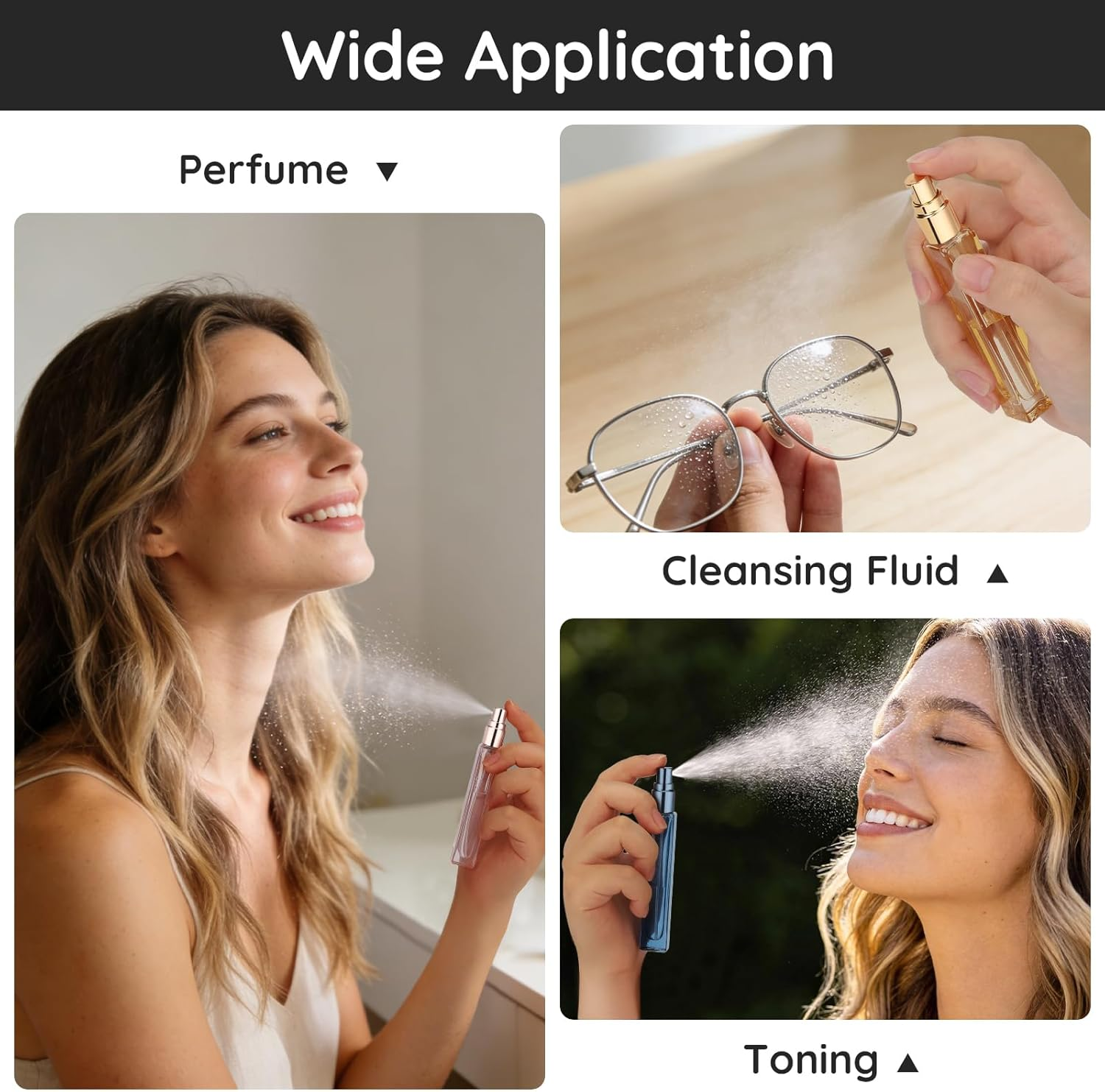 Segbeauty Perfume Travel Bottle Refillable, 5 Pcs Perfume Atomiser 10Ml Glass, Portable Travel Atomiser, Fine Mist Spray Bottle for Cologne, Toner image number 4