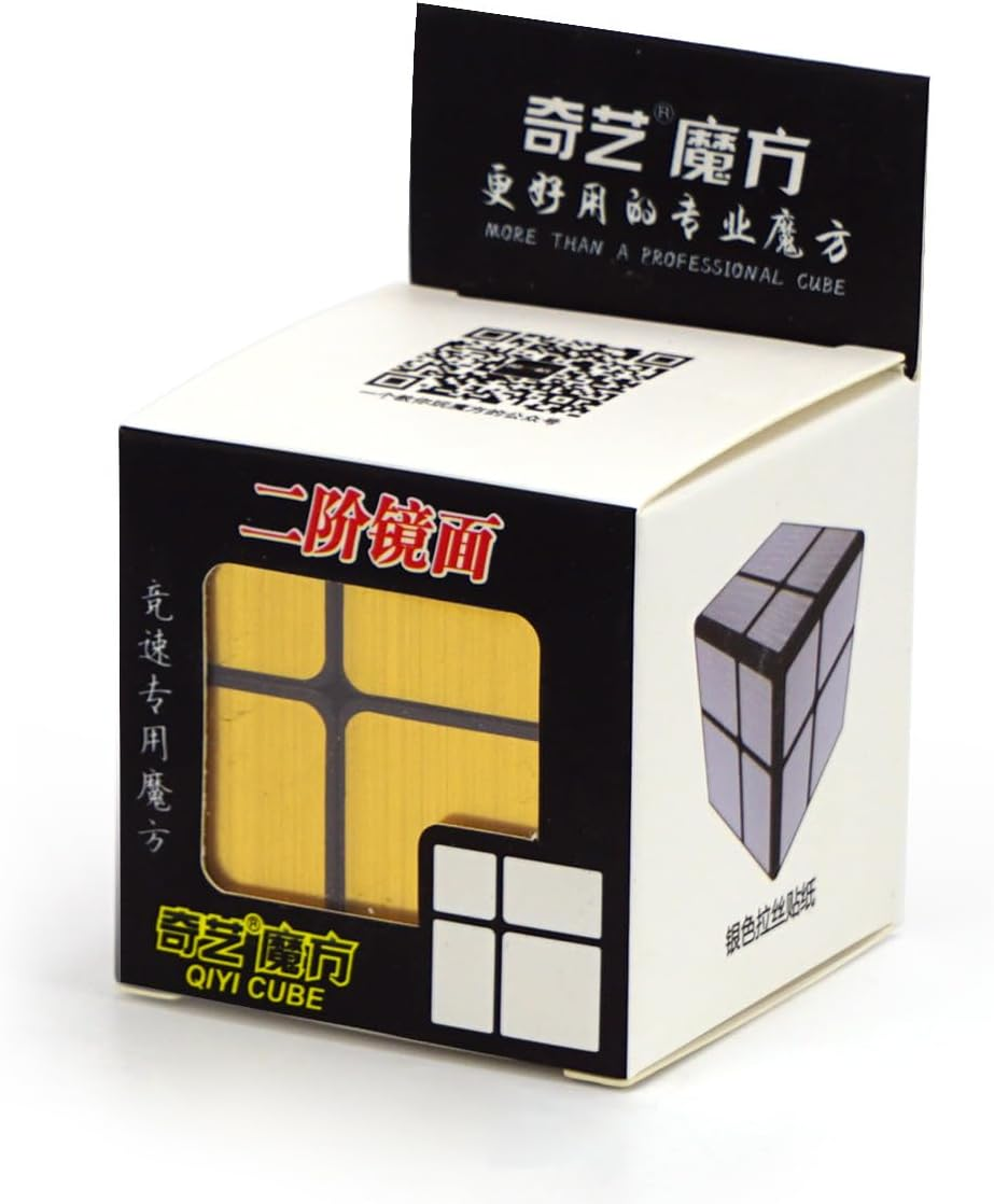 Cuberspeed Qiyi 2X2 Mirror Golden Magic Cube Mirror 2X2X2 Mirror Cube 2X2 Gold image number 1