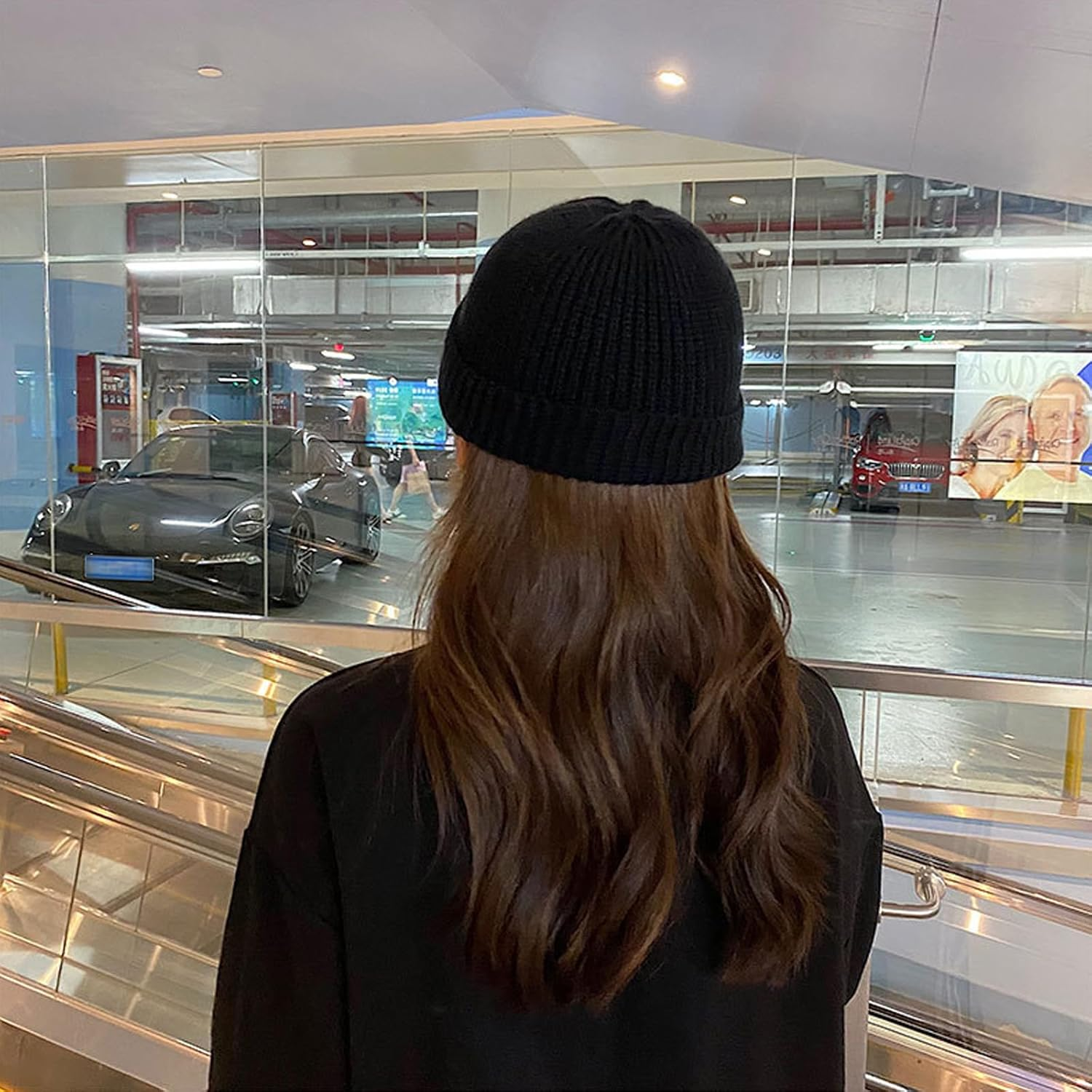 Sakaguro 2 Packs Beanie Hats for Men Women Warm Winter Hats Outdoor Warm Hat - Black, White image number 6