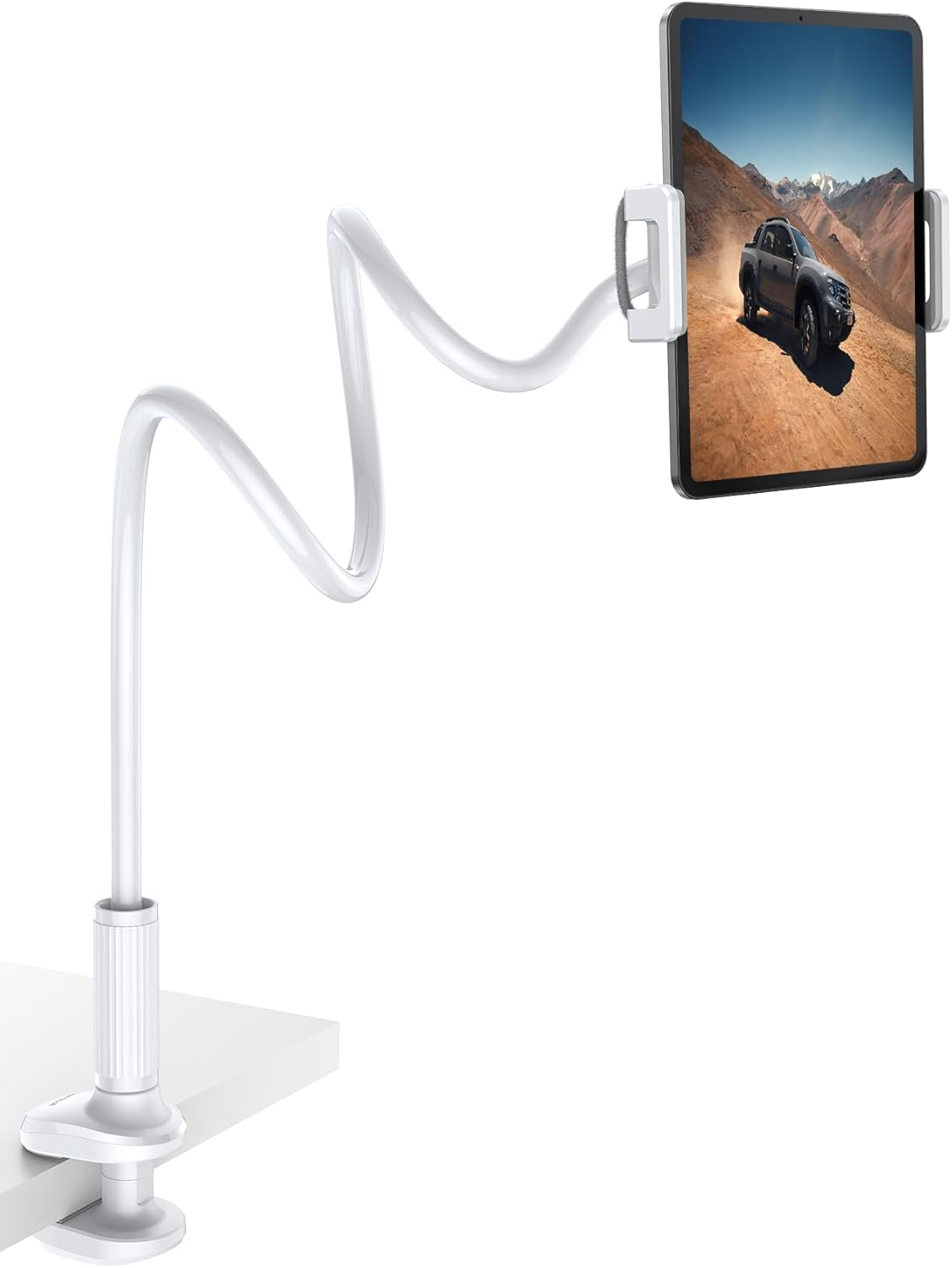 Lamicall Gooseneck Tablet Holder Mount : Flexible Arm Clip I Pad Stand for Bed, Tablet Mount for Desk Table, Compatible with Ipad Pro 11", Mini Air, Galaxy Tabs More 4.7 to 10.5" Phones and Devices