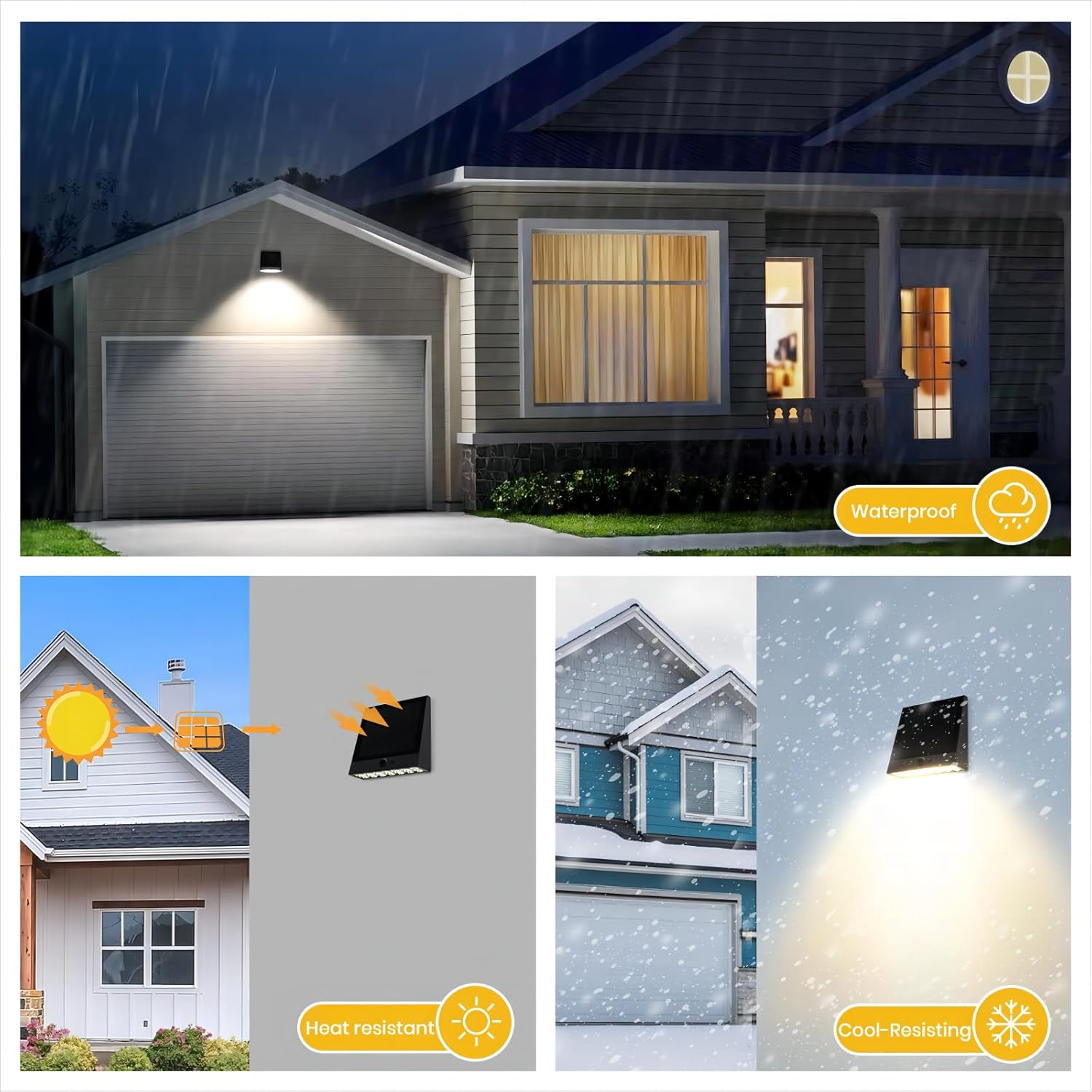 SOTTLOT Solar Outdoor Lights, 1000LM IP65 Waterproof Solar Flood Lights, 4000K Motion Sensor Solar Lights for Porch, Garden, Garage, Villa, Field, Barn, Fence, Rail, Porch, Backyard, Garden image number 5