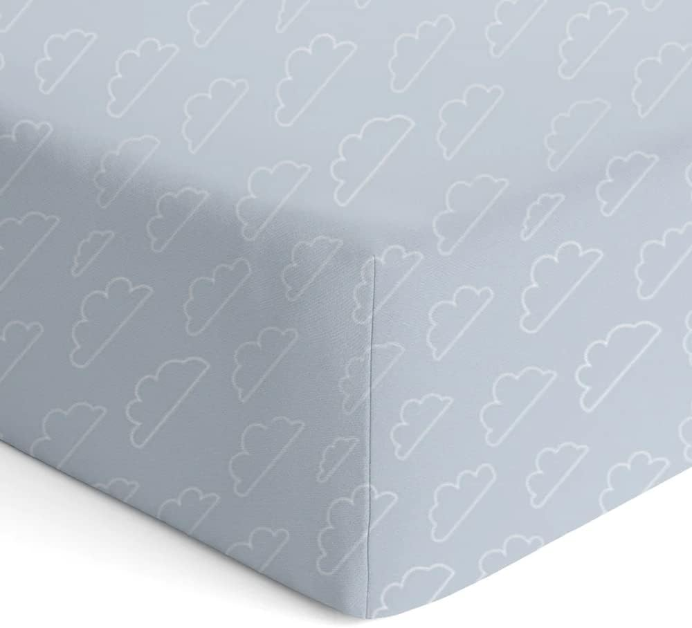 2PK Bubba Blue Nordic 77X135Cm Jersey Cot Fitted Sheet 0-12M Dusty Sky/Mint image number 3