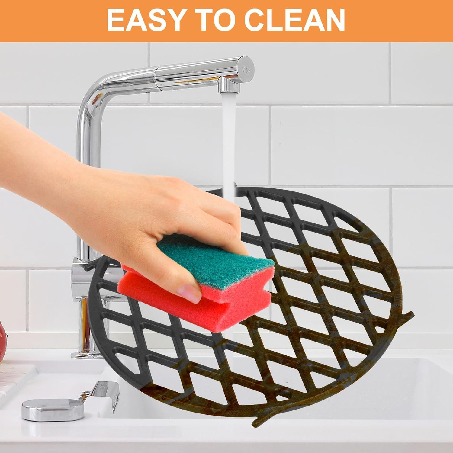 8834 65940 Sear Grate Insert for Weber Gourmet BBQ System Accessories, for Weber Genesis GS4 II Replacement Parts, Spirit & Summit, for Weber Charcoal Grills, for Weber Master-Touch 22 & 22.5" Kettle image number 5