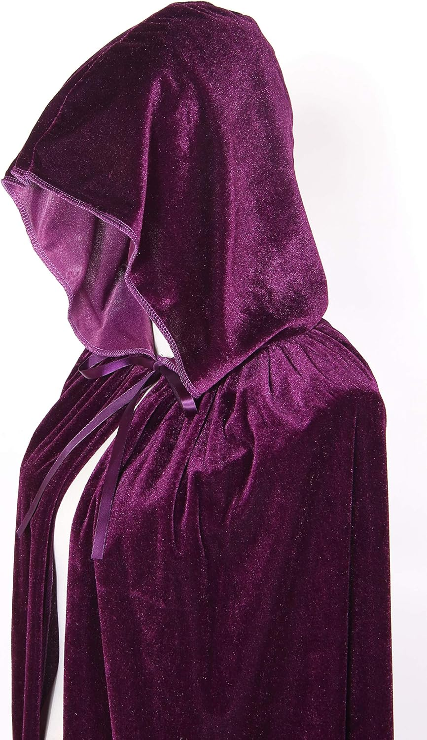 BIGXIAN Kids Hooded Velvet Cloak Halloween Christmas Fancy Cape for Kids - Brown image number 4