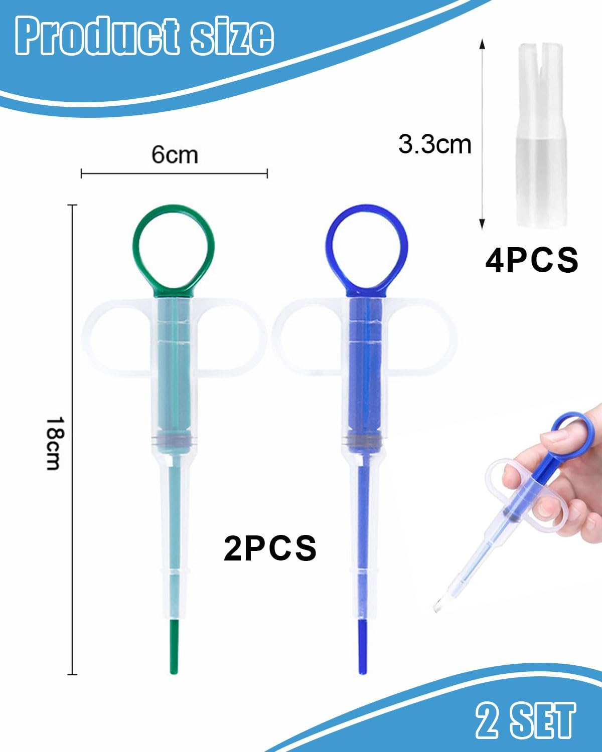 JUKOTA Pack of 2 Pill Dispensers Cat Dogs Pet Feeder Pill Dispenser for Cats Pill Assist Cat Pill Dispenser Cat Pet Pill Launcher Reusable Pusher Tablet image number 5