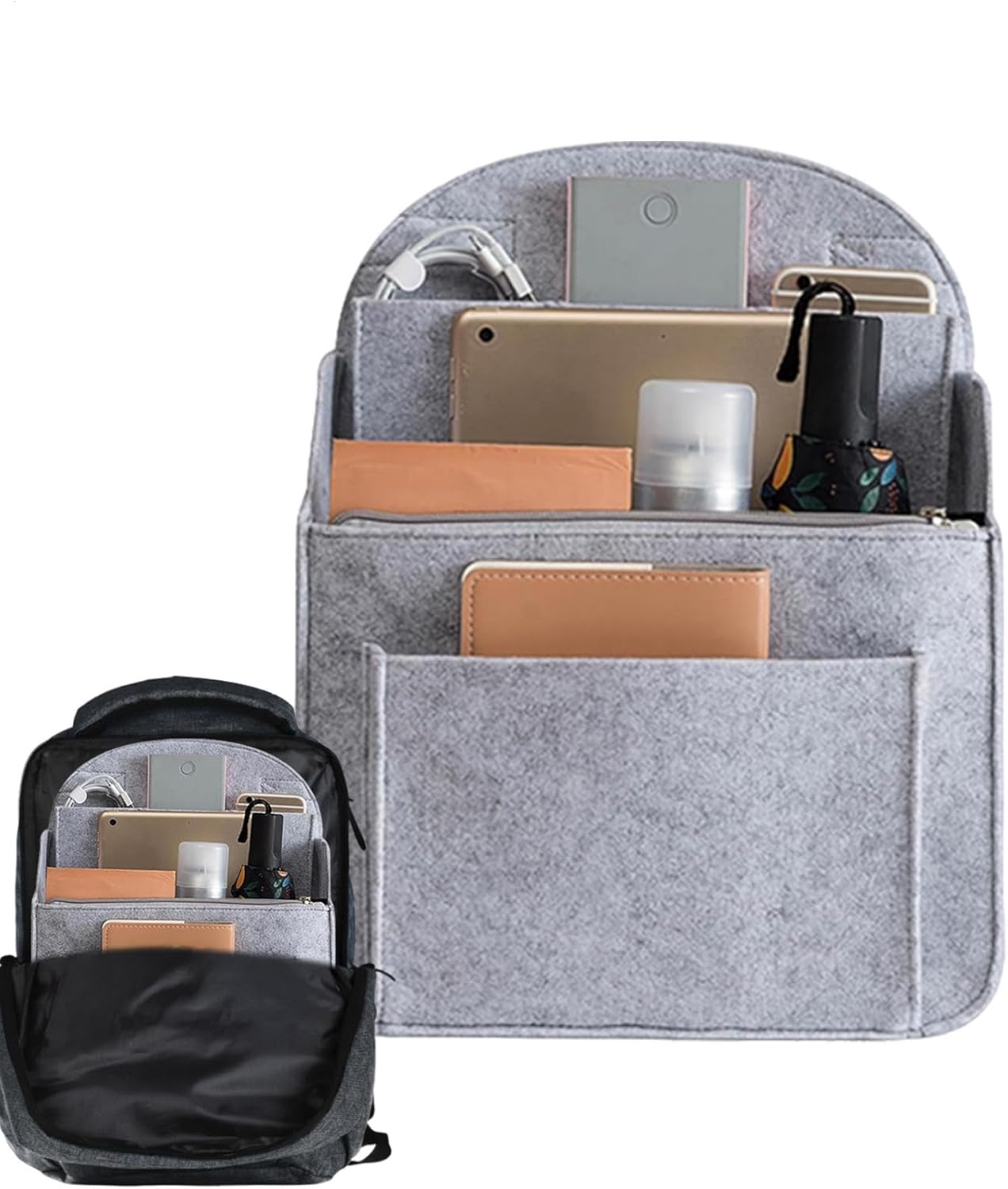 Backpack Organizer, Bag Organizer, Backpack Insert Wallet Organizer - Lightweight Backpack Organizer Liner, Large Bag Organizer with Multi Pockets for Adults and Kids