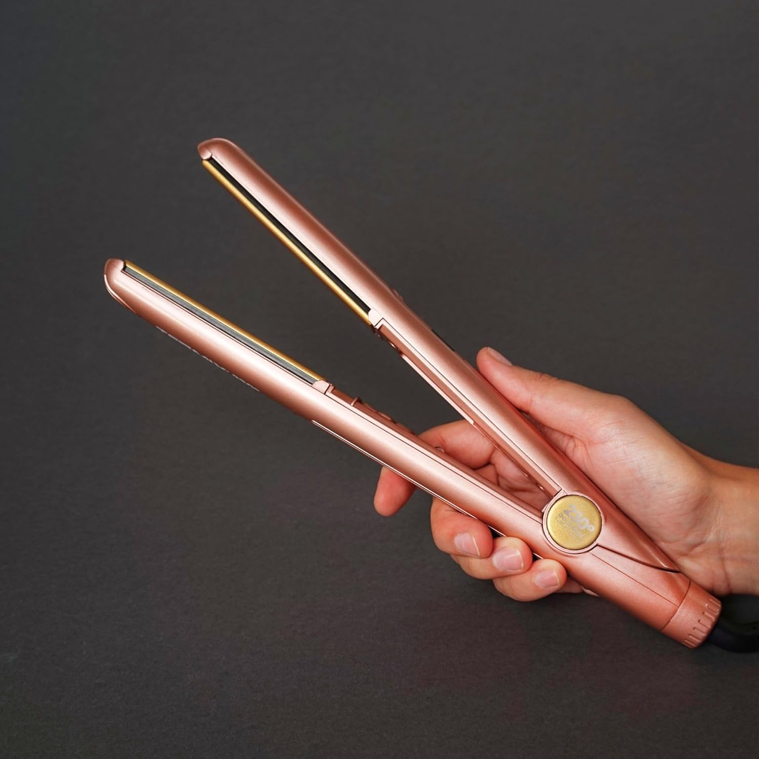 Termix Professional Iron 230&ordm; Gold Rose Limited Edition, Ceramic and Tourmaline Plates, Ionic and Nanotechnology, Digital Temperature Controller, Perfect Finish image number 3