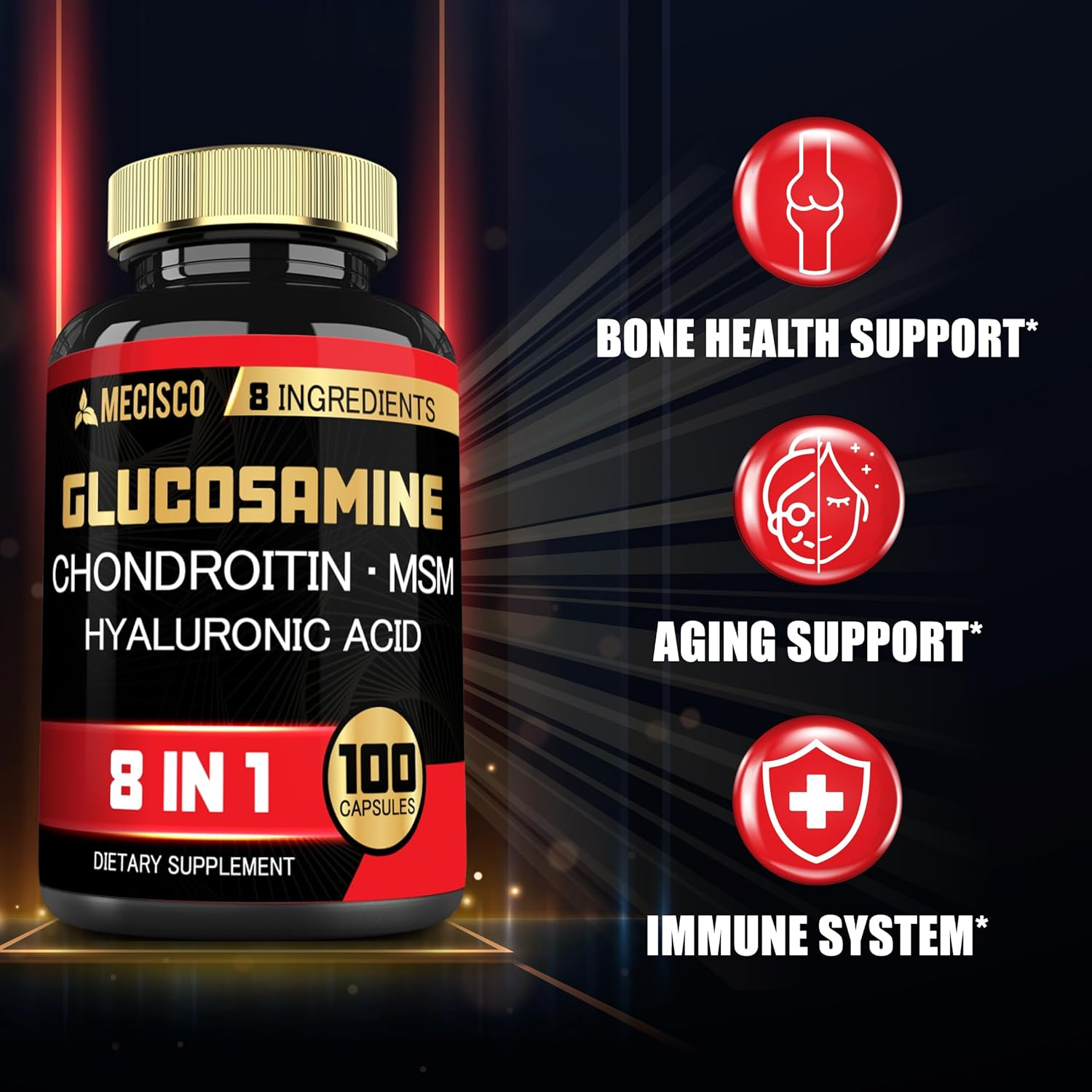 Glucosamine Chondroitin MSM - 100 Capsules image number 5