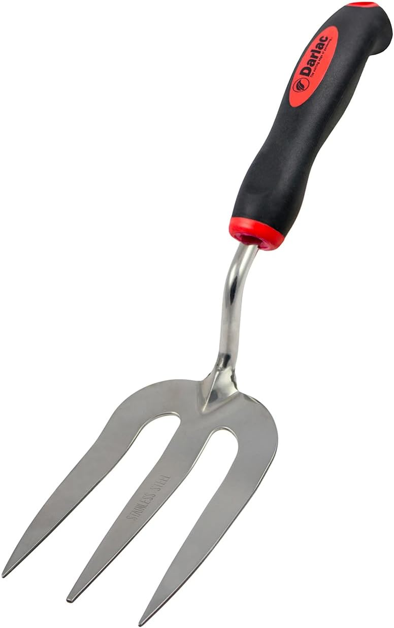 Darlac Garden Hand Fork &ndash; Perfect for Flower Beds and Borders &ndash; Garden Hand Fork with Rubber Handle image number 1