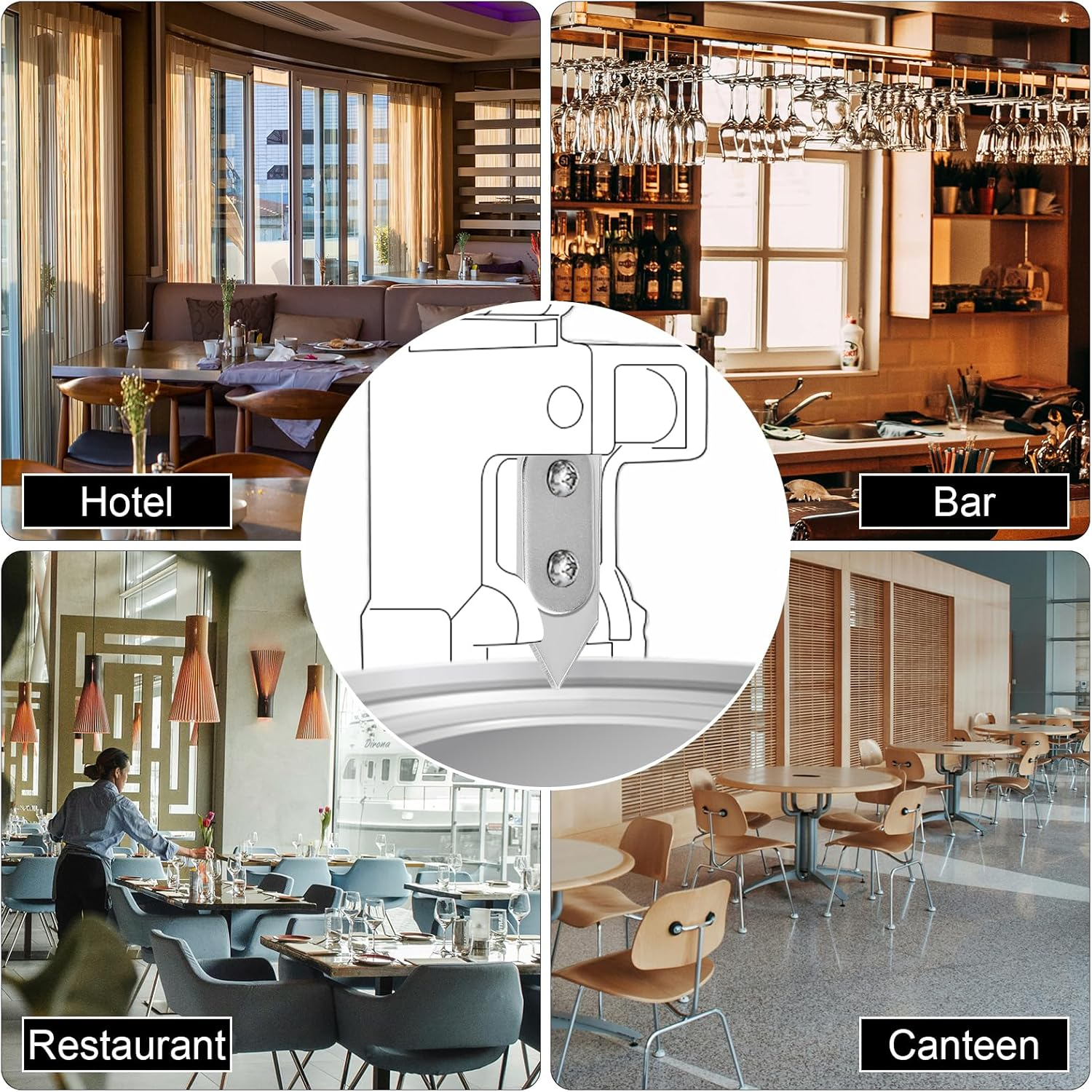 Gosknor 6Pcs Commercial Can Opener Parts, Stainless Steel Can Opener Part Blade & Gear, Replacement for Edlund image number 3