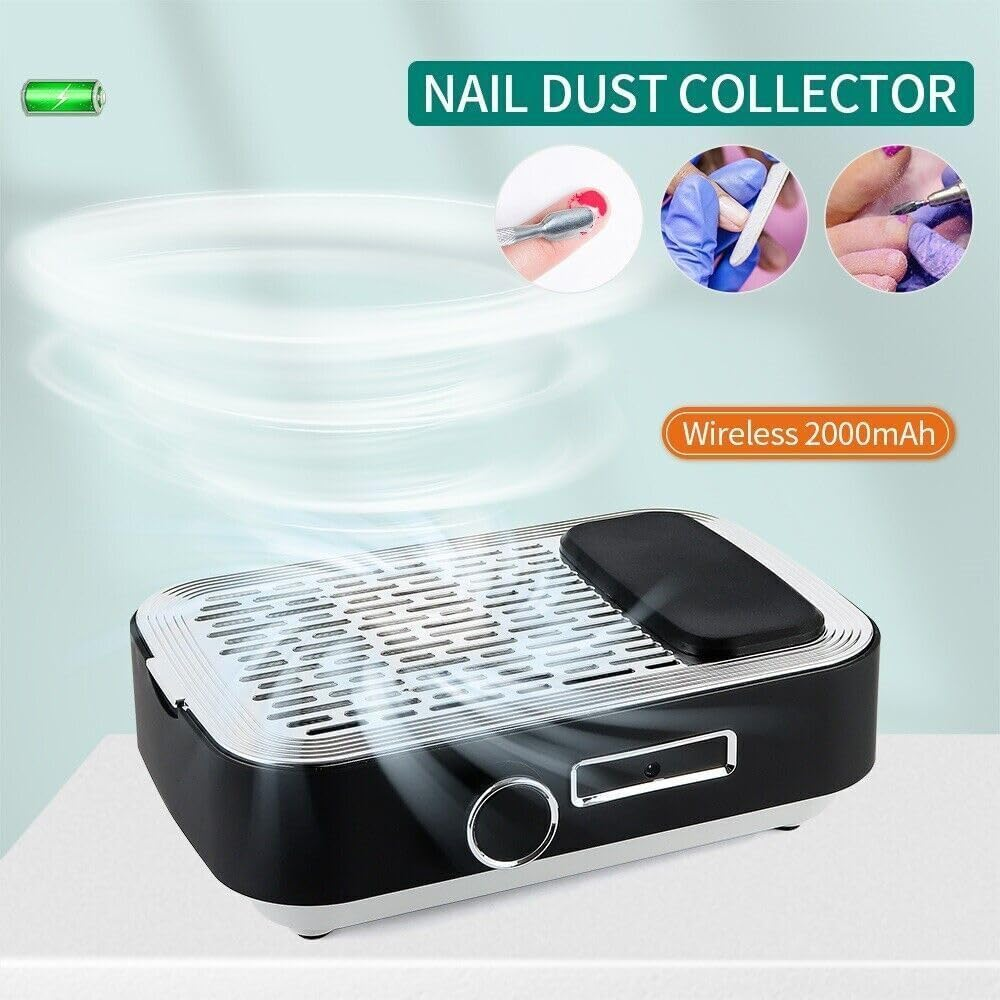 80W Nail Dust Suction Dust Collector Fan Rechargeable Vacuum Cleaner Manicure image number 5