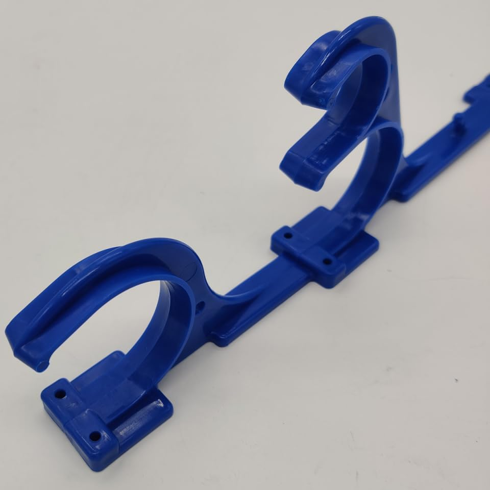 Kisangel 2Pcs Pool Pole Hanger, Plastic Pool Equipment Hook with Screws Cleaning Tools for Swimming Garden Telescopic Poles Fence Holder Supplies image number 1