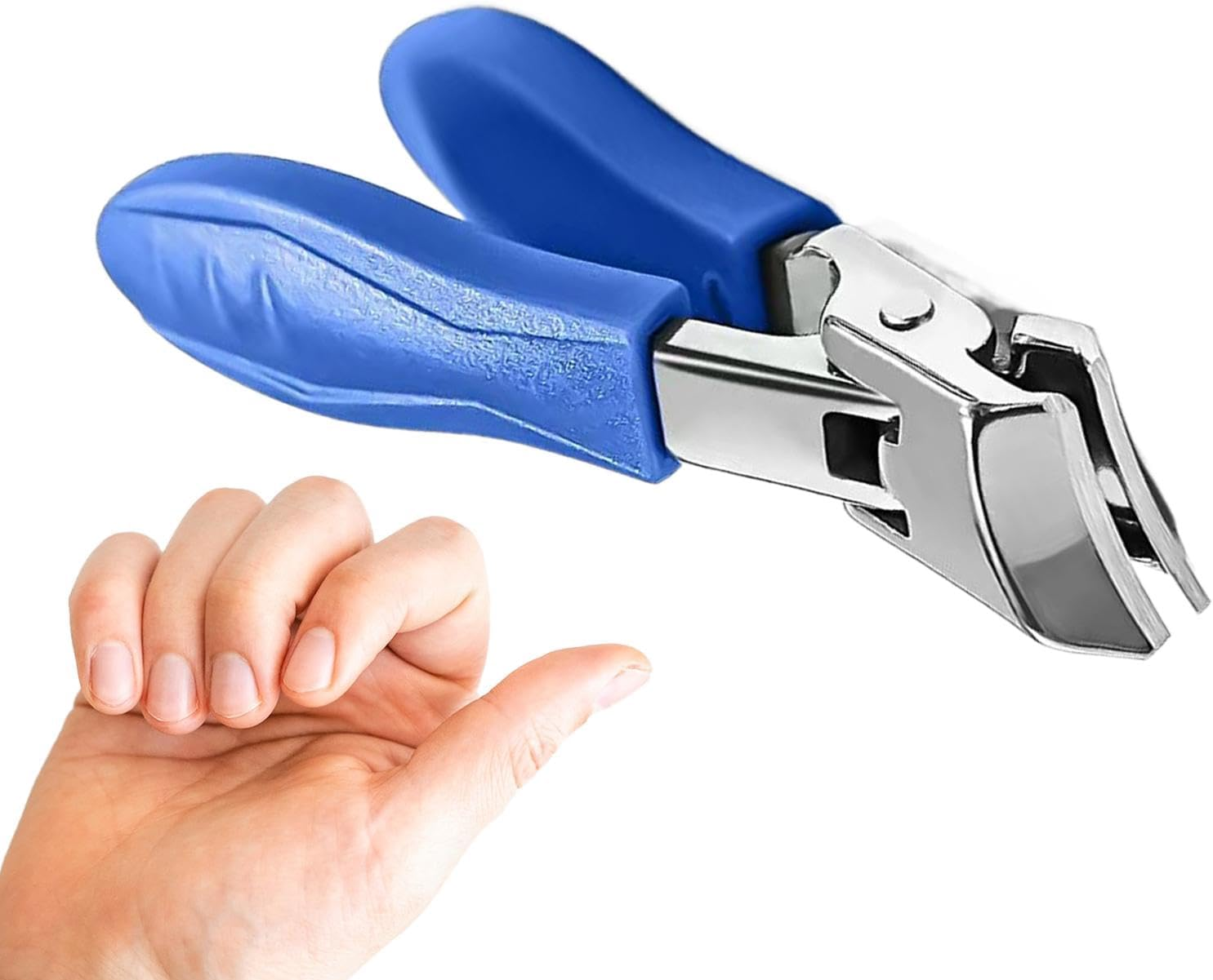 Slanted Nail Scissors,Heavy Duty Toenail Fingernail Scissors - Seniors Nails Trimmer Anti-Splash Manicure Pedicure Equipment for Father, Mother