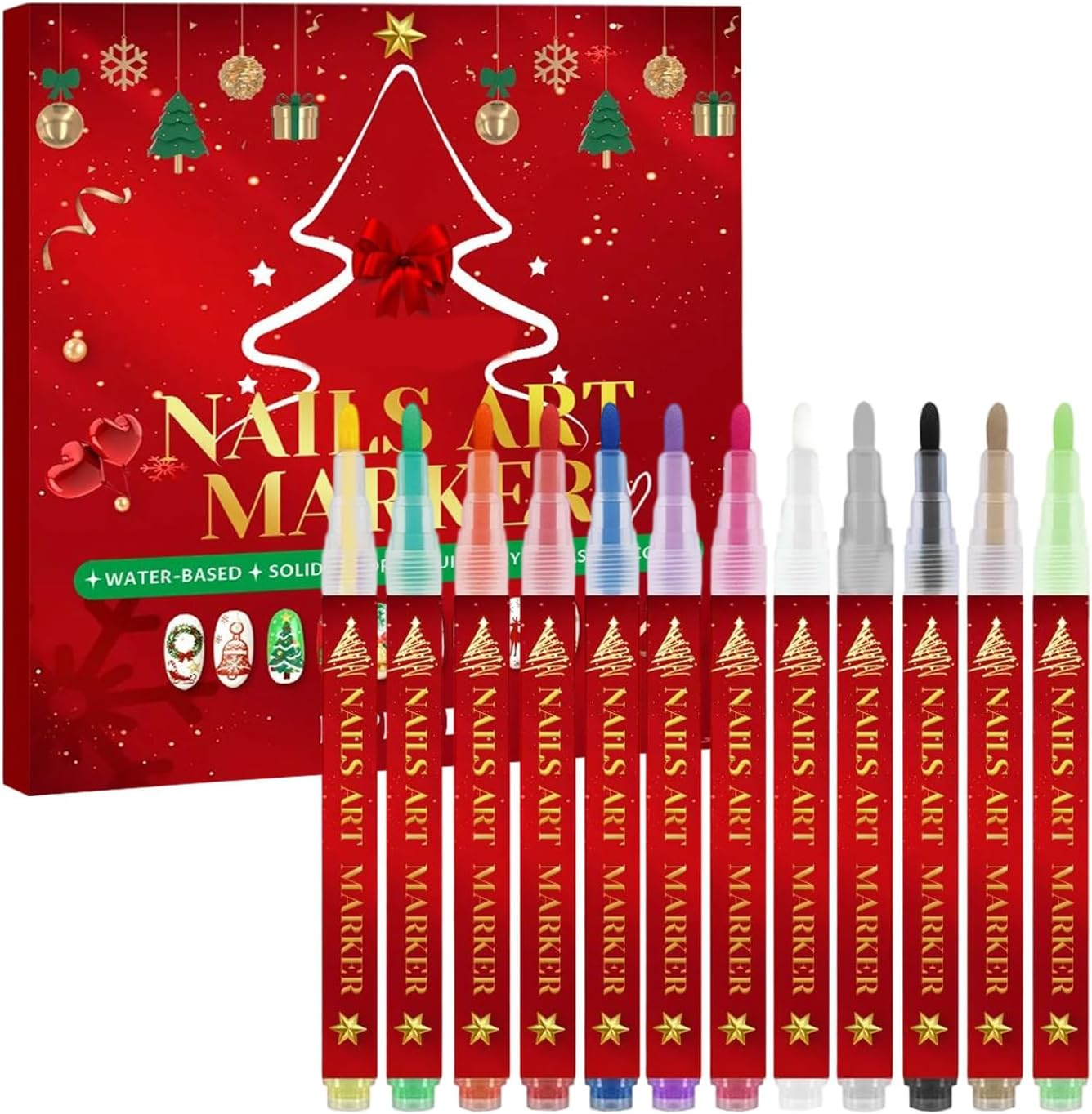 Hjatirace Nail Polish Pens | 12 Colors Manicure Drawing Tool | 0.3Mm Fine Tip Nail Dotting Marker,For Women Girls Art Design Doodle Drawing Graffiti Salon Home Beauty Practice image number 4