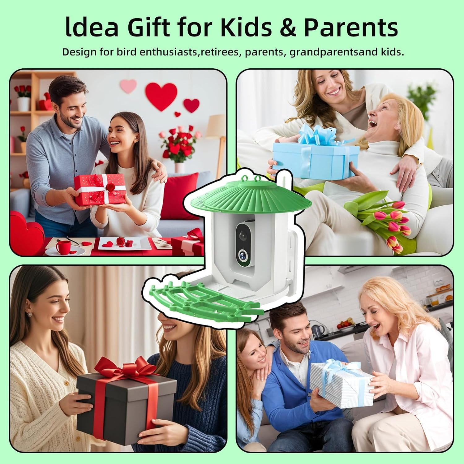 Smart Bird Feeder with Camera, 2K High-Definition AI Recognition Birdhouses with Solar Powered, Live View and Instant Notifications, Auto Capture Bird Videos & Motion Detection, Ideal Gift image number 4