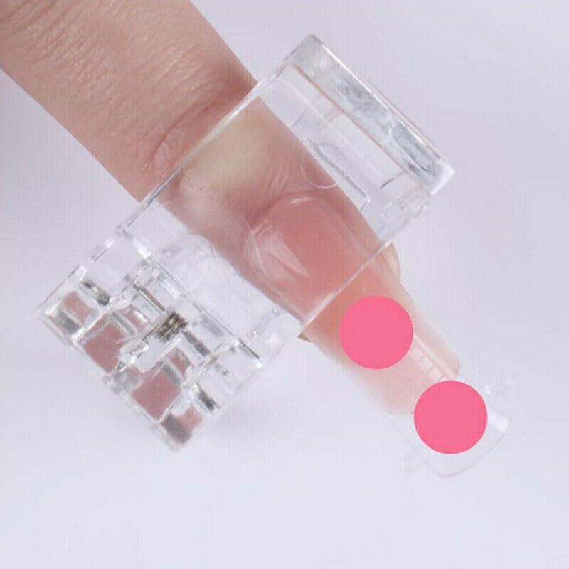5-50PCS Nail Tips Clip Clamps for Poly Gel Quick Building Extension Builder Tool, 0.2-1 Inch Size Range image number 3