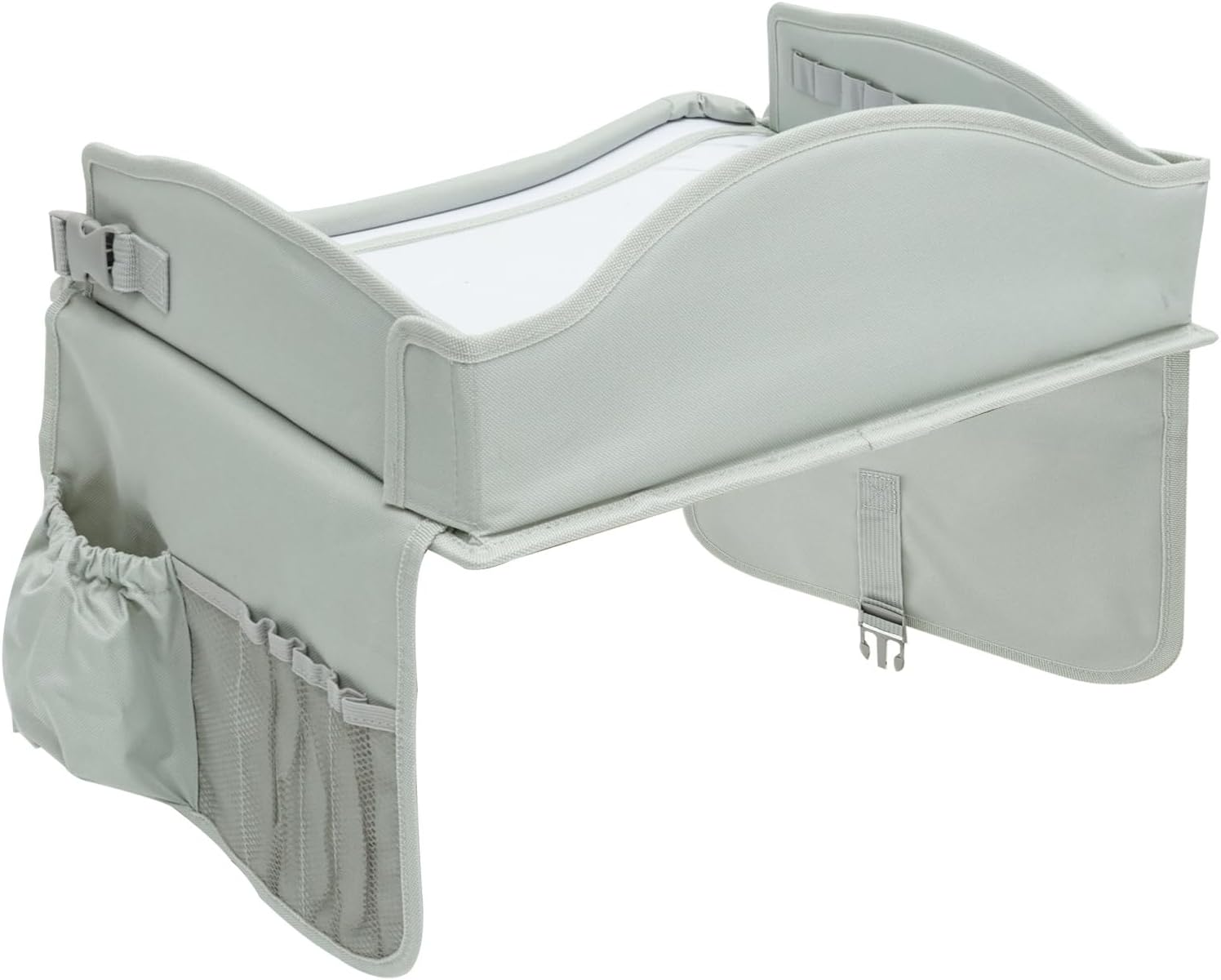 Kids Travelling Tray Car Seat Tray for Kids Polyester Portable Car Drawing Tray with Adjustable Padded Shoulder Strap Rounded Corners Curved Edges Foldable Car Drawing Tray Suitable for Children image number 4