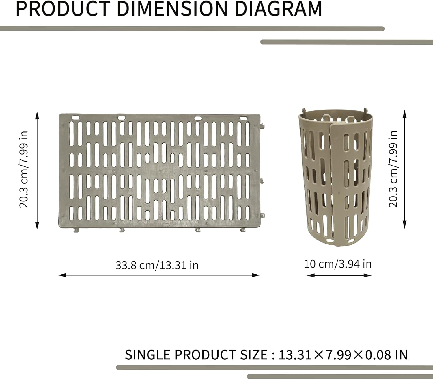 6 Tree Trunk Protectors, Expandable Nursery Net Bark Protective Cover, with 40 Connectors, Suitable for Plant Protection Devices Such as Trimmers, Lawn Mowers, and Rodents (Gray Brown) image number 5