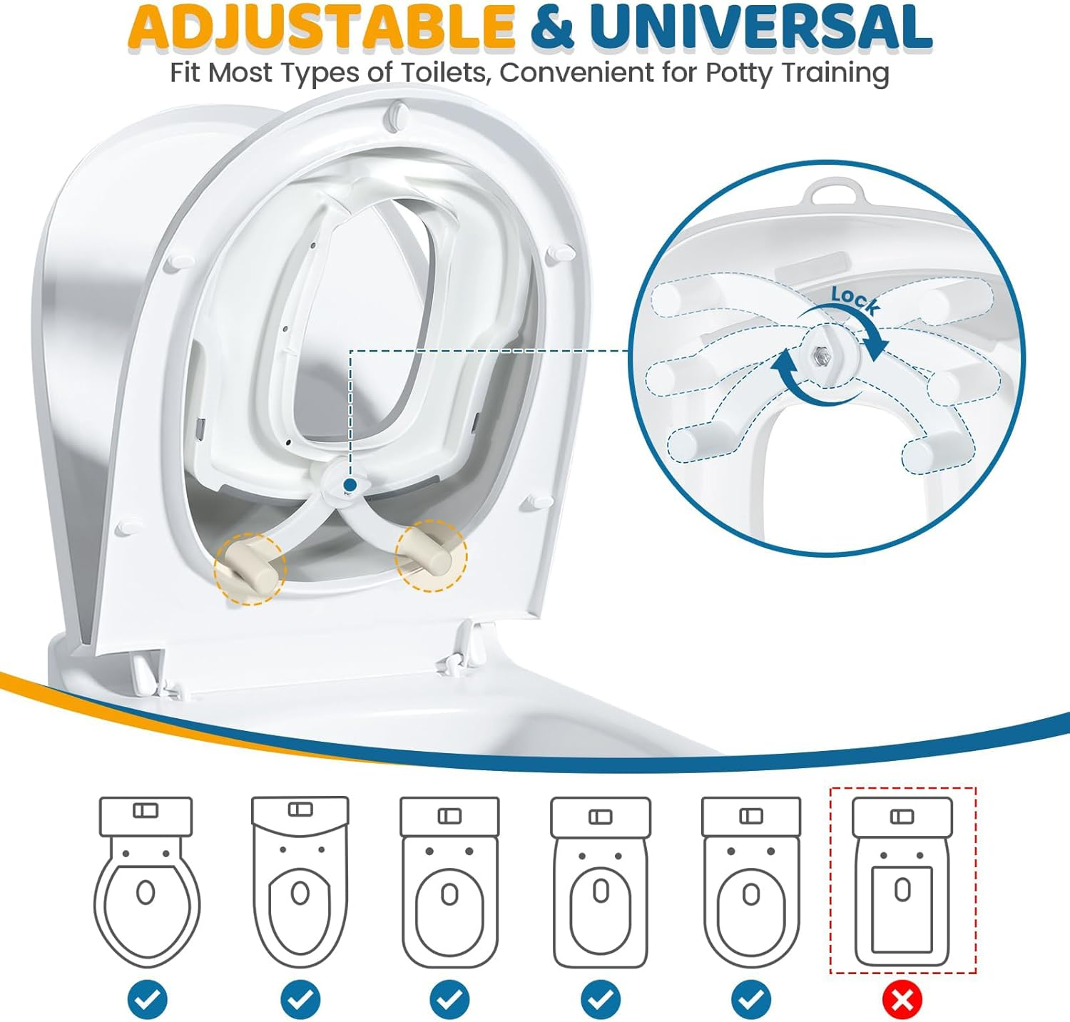 3-In-1 Silicone Potty Training Toilet, Soft & Comfortable Baby Potty Trainer, Step Stool & Toilet Seat, Non-Slip & Easy to Clean, Safe for Toddlers image number 2