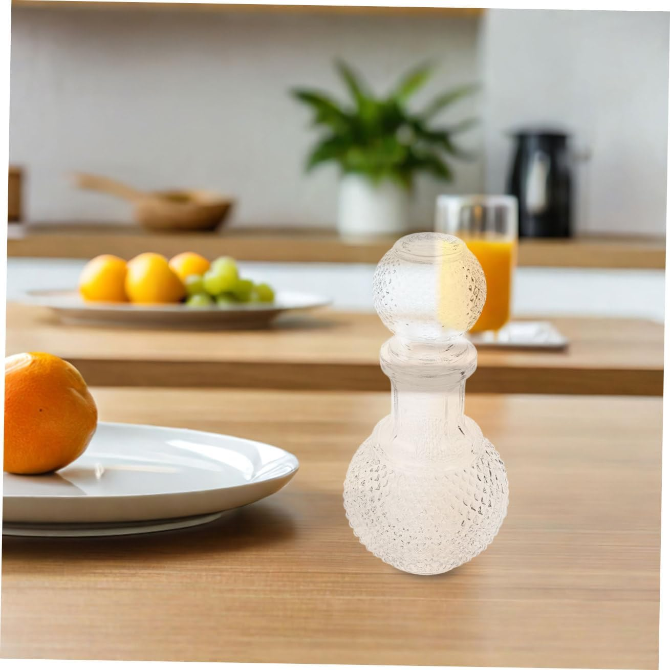 Gatuida Glass Liquor Bottle and Thickened Creative Wine Decanter 250Ml Glass Whiskey Decanter Set for Home Bar and Dinner Serving, 2Pcs image number 5