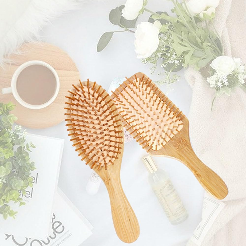 Armastuse Wooden Hair Brush,Natural Bamboo Hair Combs, for Women, Men Reduce Frizz, Massage Scalp for Straight Curly Wavy Dry Wet Thick or Fine Hai