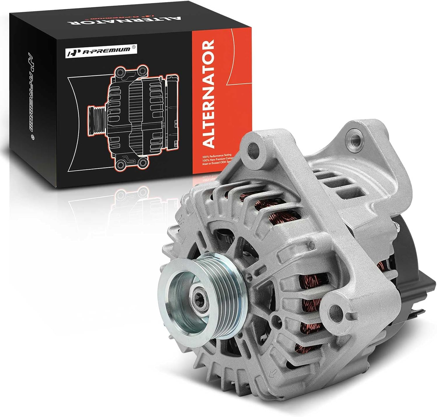 A-Premium Alternator Compatible with BMW M3 2008-2013 4.0L, 12V 180A 6-Groove Pulley Clockwise, Replace# 12317837981, 12317838656 image number 1