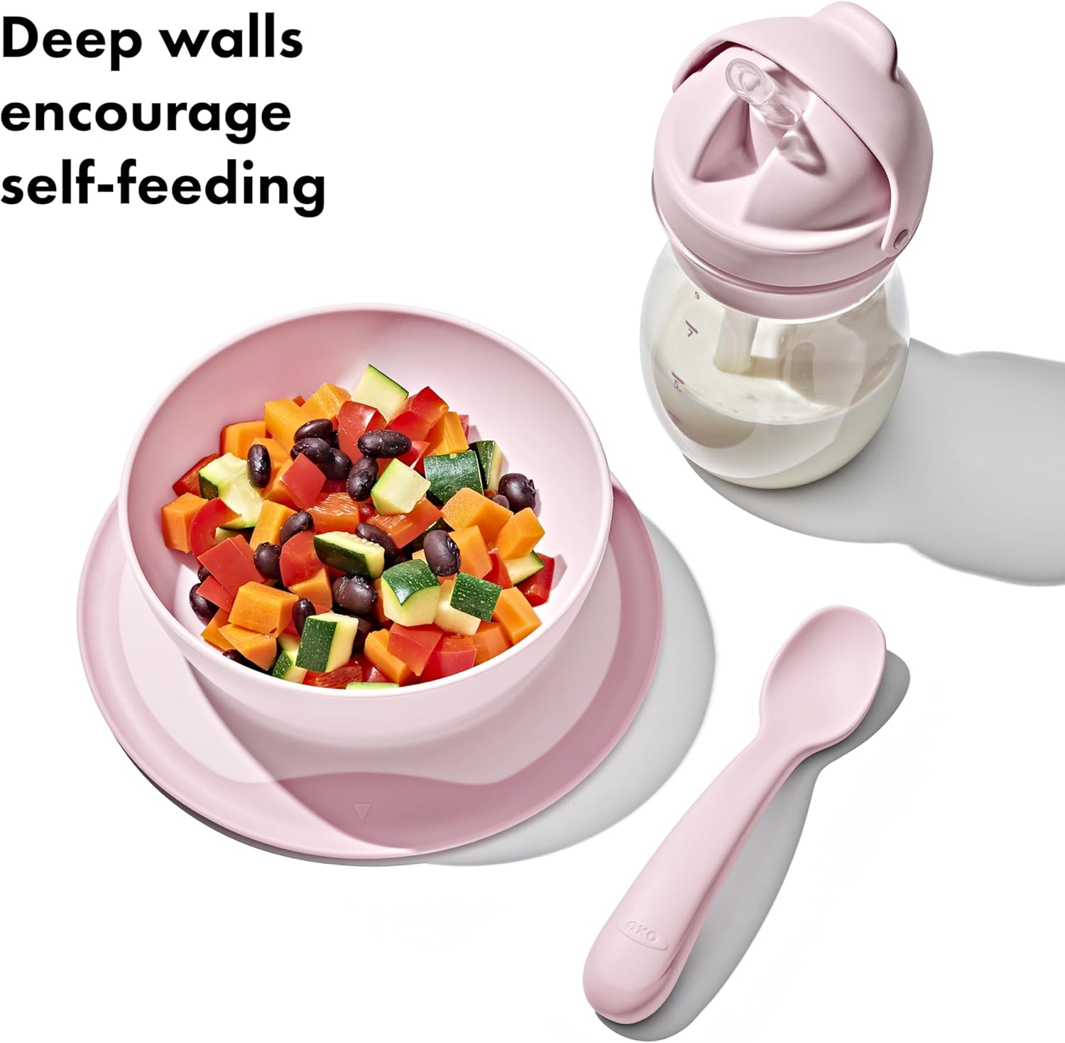 OXO Tot Stick and Stay Suction Bowl - Blossom image number 2