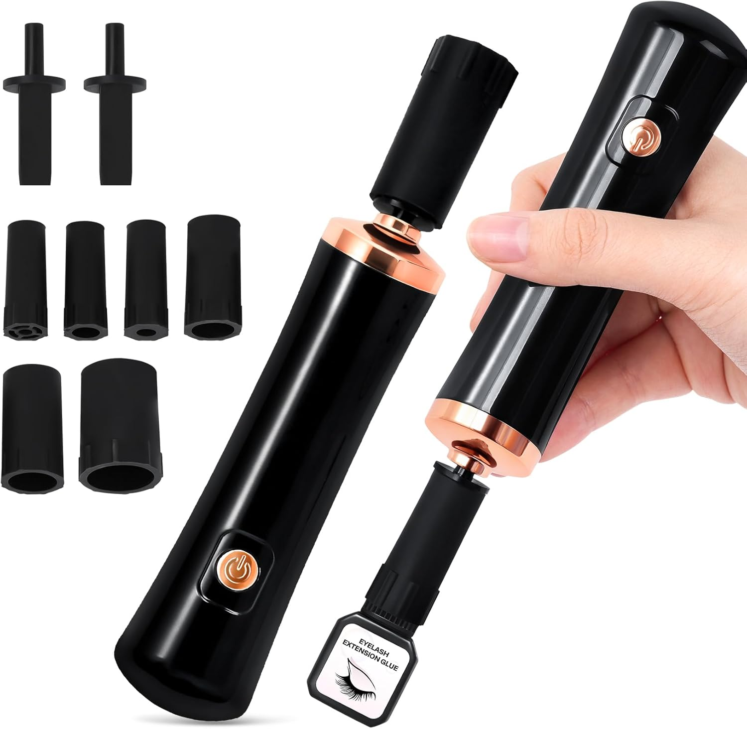 BUCICE Glue Shaker for Eyelash Extensions, Electric Nail Lacquer Shaker, Electric Shaker Time Saving Handsfree Tool Glue Nails Polish