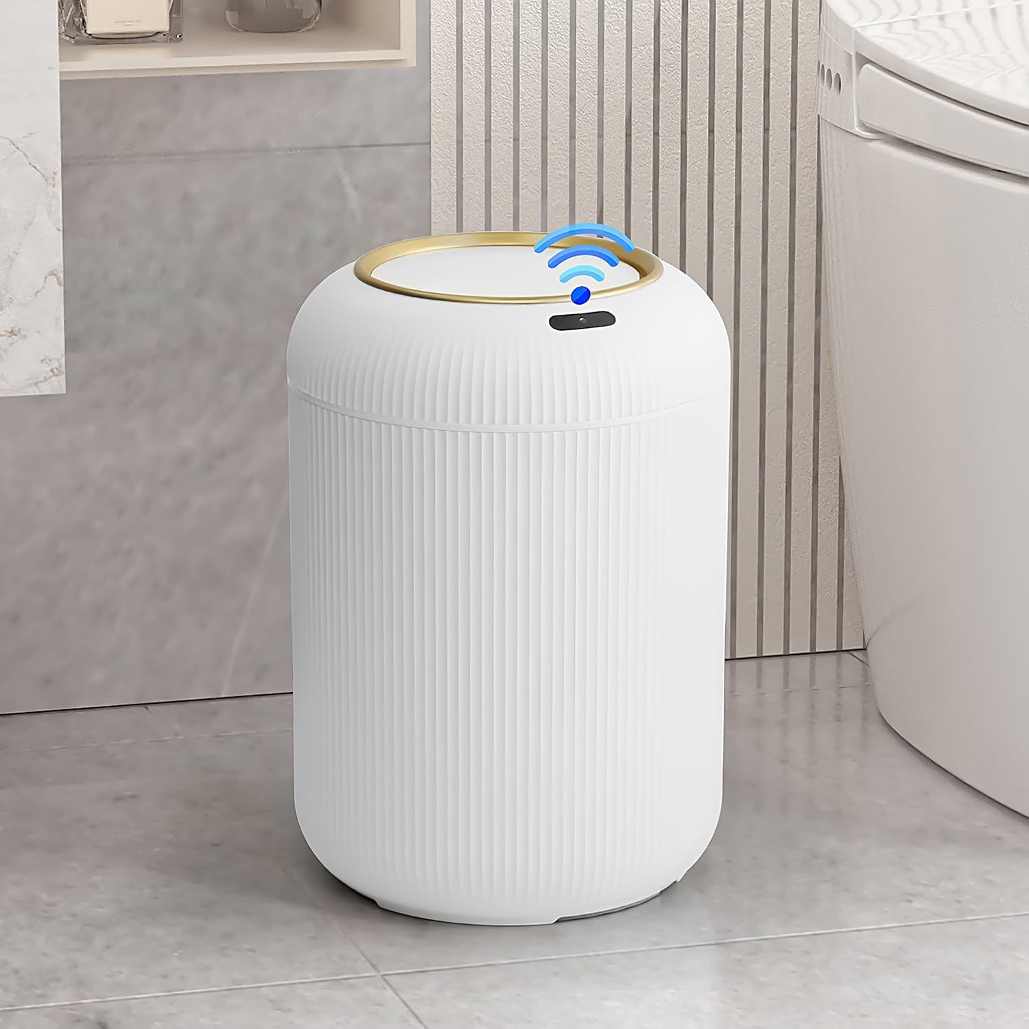 ​Cyperever Kitchen Bin & Bathroom Bin with Sensor - 3 Gallon/11L Automatic Touchless Rubbish Bin, Smart Trash Can with Lid for Office/Bedroom, Small Garbage Bin (White)​​ (Standard) image number 1