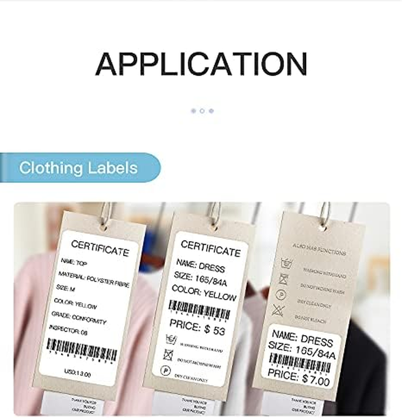 NIIMBOT Thermal Label Sticker for B21/B3S, White, 50 X 70 Mm (110-Pieces)