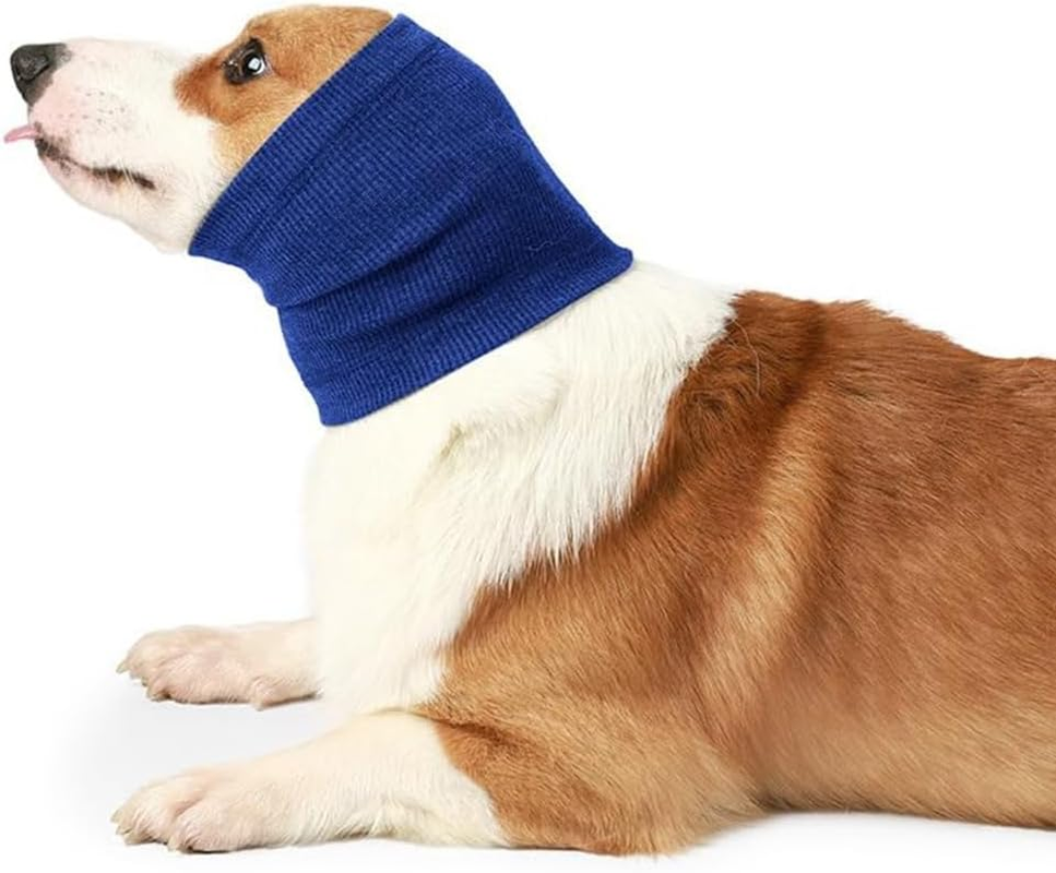 Dog Ear Wrap, Quiet Dog Fireworks Muffs, Ears Covers Hood for Noise Bath,The Grooming and Force Drying Pet Ears Protector and Warmer - M image number 5