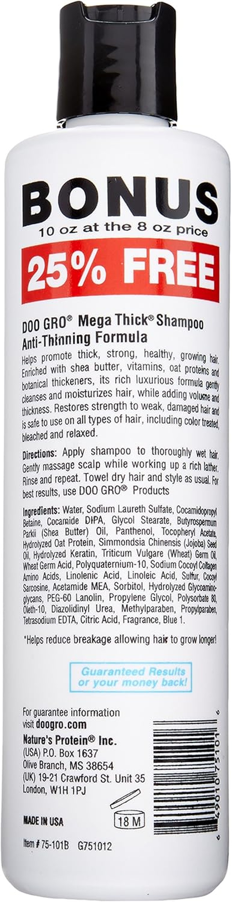 Doo Gro Mega Thick Growth Shampoo, 10 Ounce image number 1