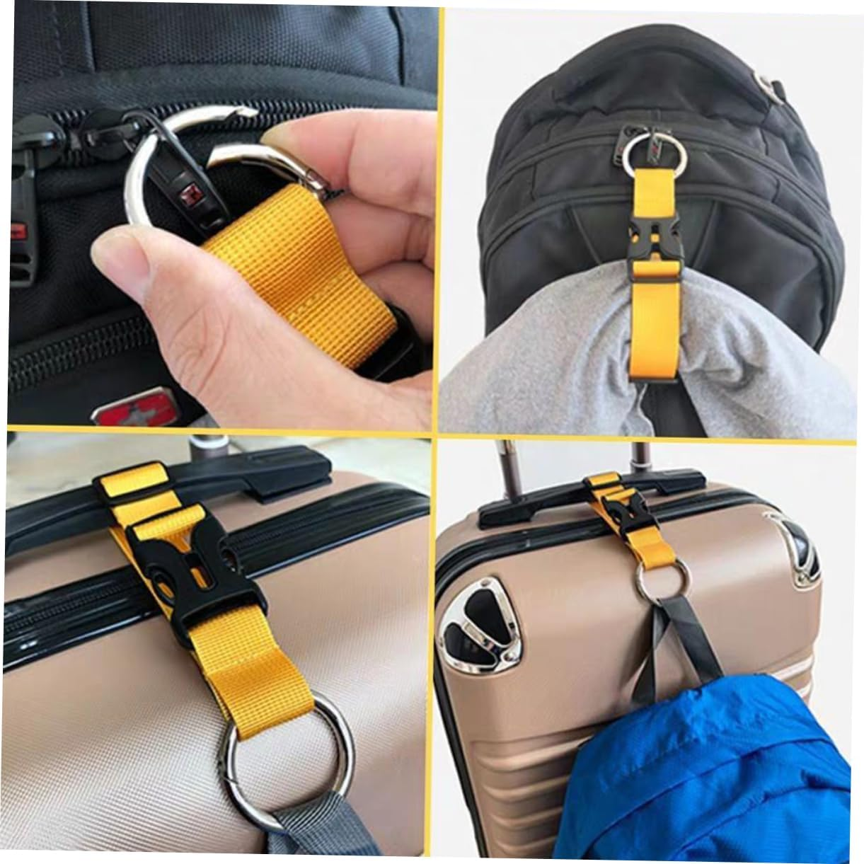 WESIEVYA 2Pcs Professional Luggage Straps Luggage Belt Belts for Suitcase Outdoor Supplies Safe Material image number 2