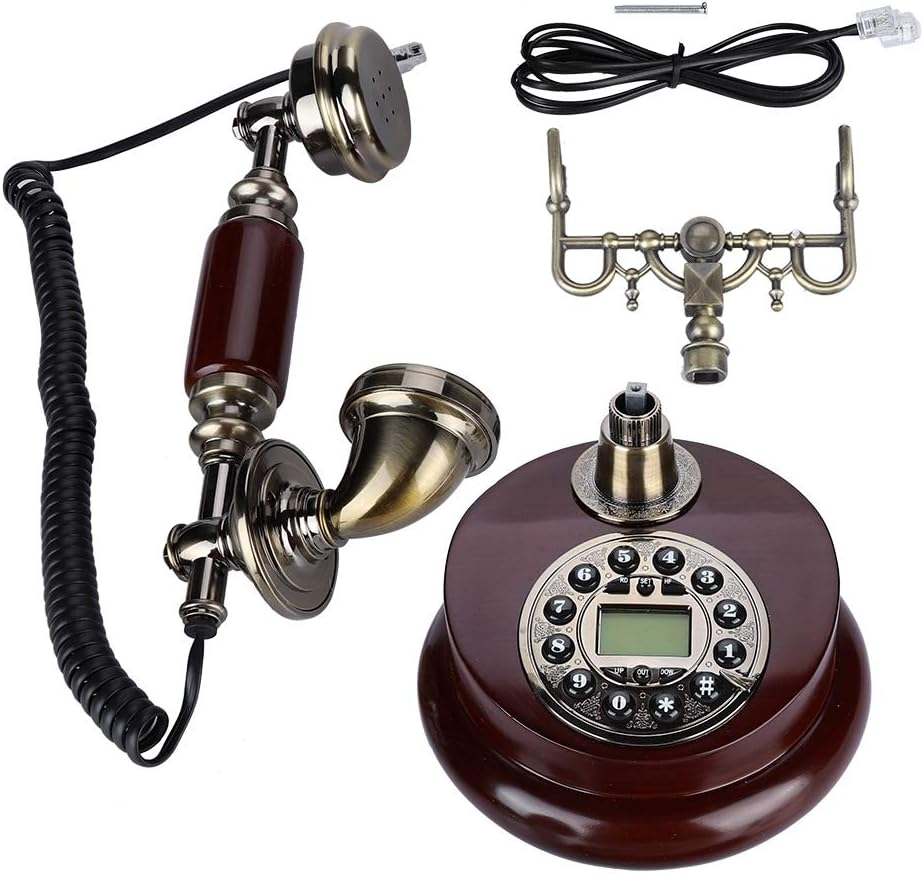 Antique Telephone, Retro Rotary Landline Phone Vintage Rotary Phone Retro Style Telephone Vintage Phone for Home Cafe Library Office Desk Decoration image number 3