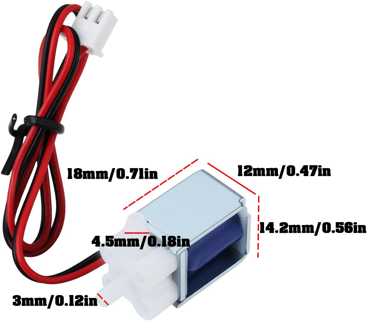 2X Micro Mini DC 5V-6V Electric Solenoid Valve Normally Closed 2-Way Air and Water Valve