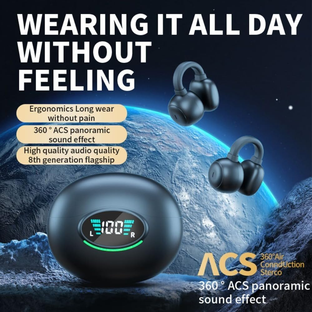 New Wireless Earbuds Hifi Bass Headphones BT5.3 with Noise Cancelling 60H Type-C Charging LED Display Ear Buds Earphones image number 4