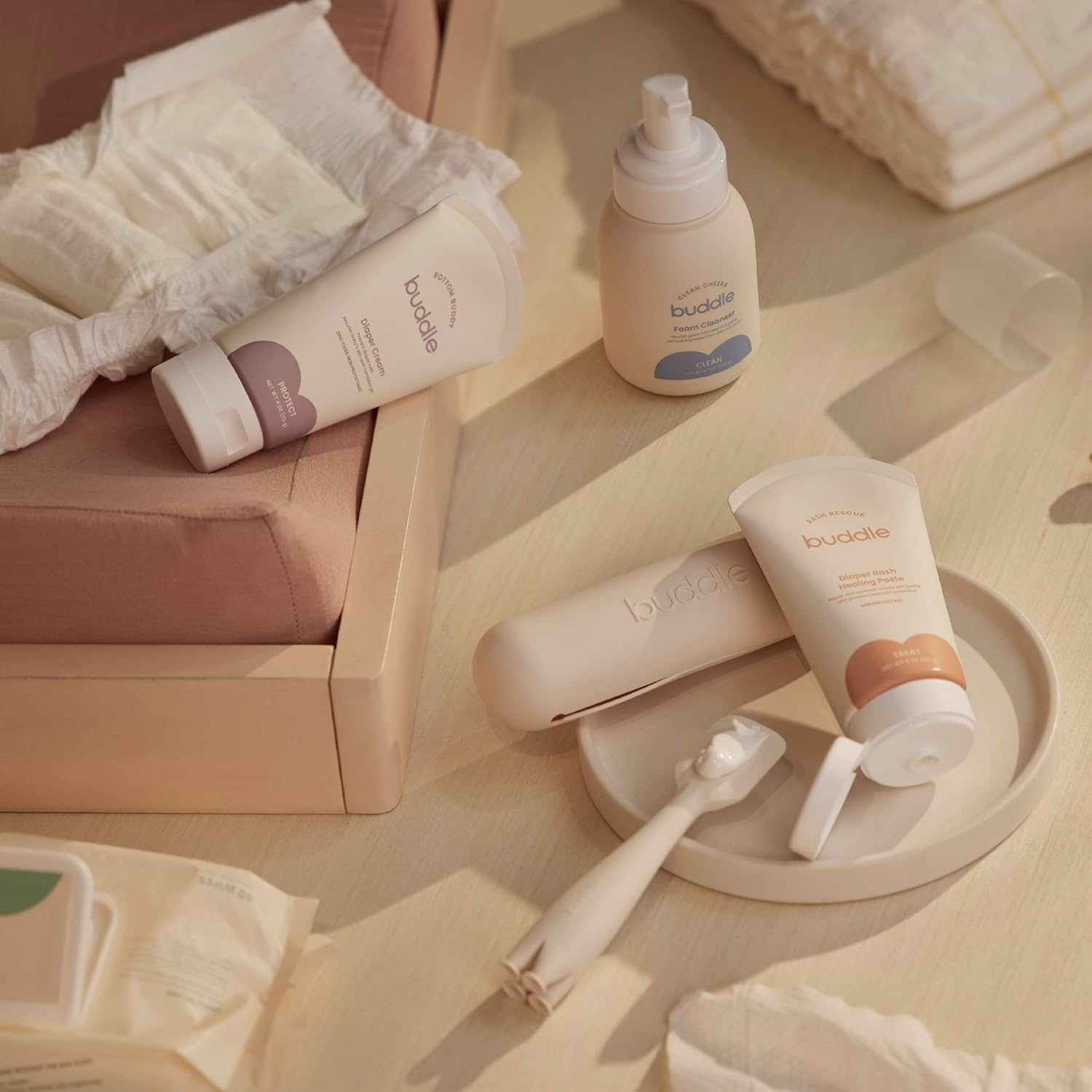 Buddle Paddle Pal Baby Diaper Cream Spatula Silicone Applicator with Carrying Case, Smooth & Mess-Free Application, 1 Count image number 1