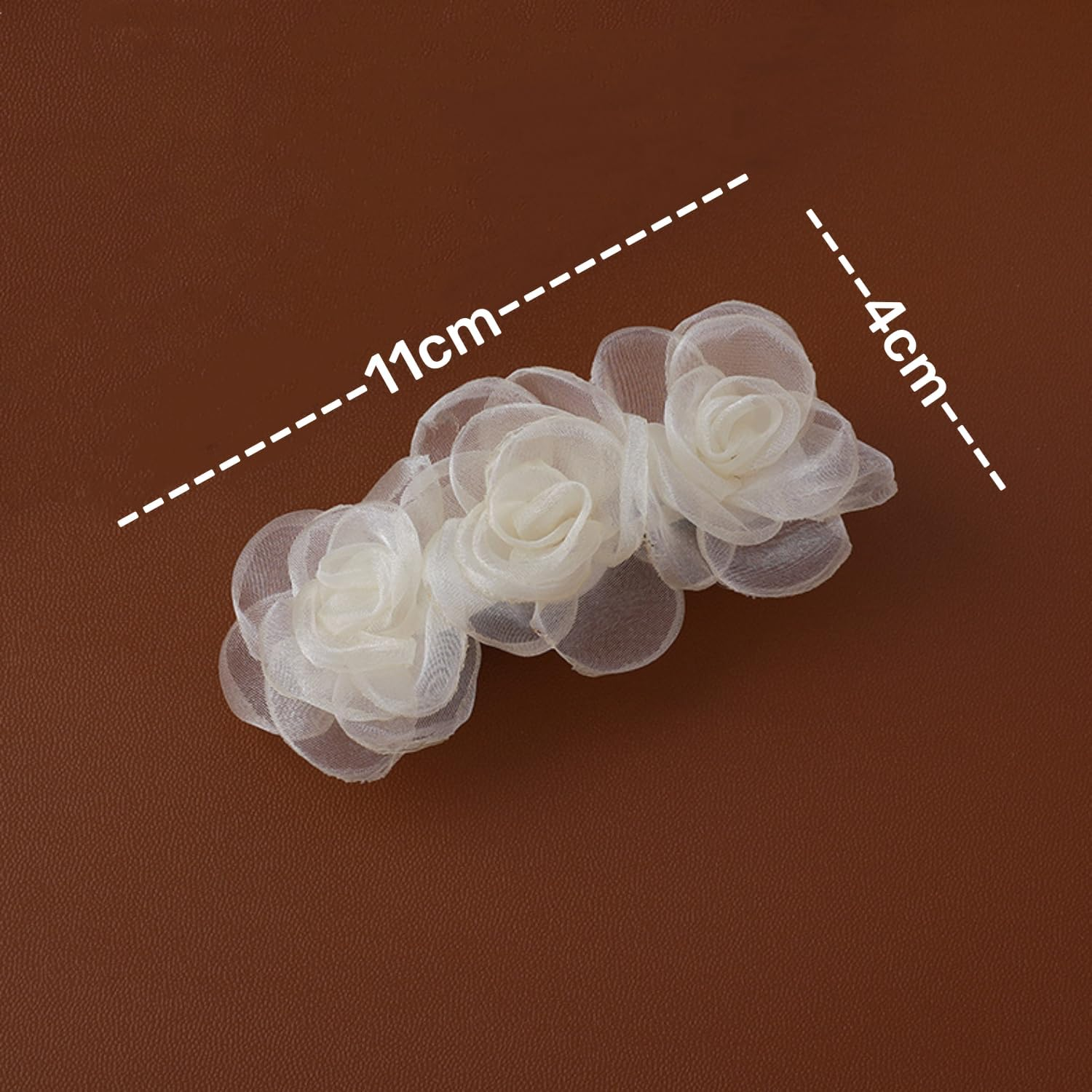 Hair Clips Flower Hair Clips Hair Accessories for Women Girls Kids 2 Pieces Elegant Handmade Gentle Headwear Bridal Styling Tools for Party Wedding Daily Wear image number 2