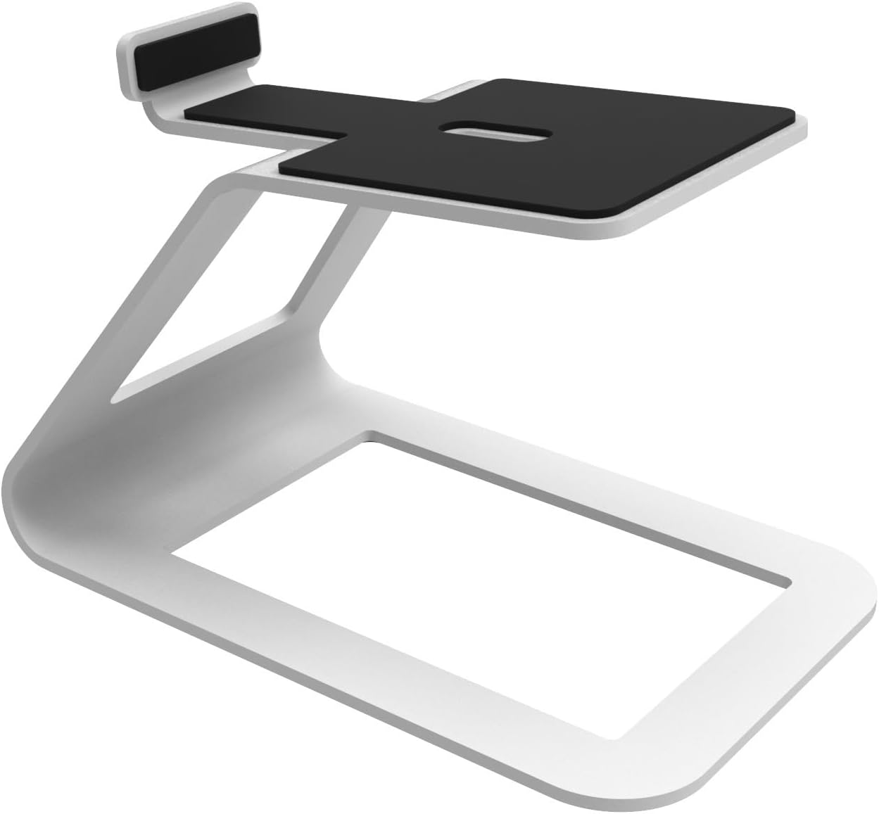 Kanto SE4W Elevated Desktop Speaker Stands for Medium Bookshelf Speakers & Mid-Size 3&rdquo;-4&rdquo; Studio Monitors | 5.6&rdquo; Tall | Supports 9 Lbs | Damping 2.0 Mm Silicone Padding | &frac14;&rdquo;-20 Mounting | White | Pair - Black image number 3