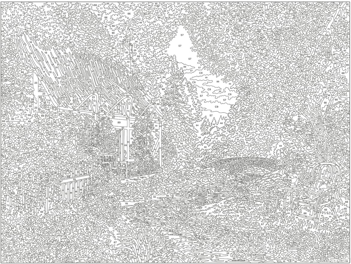 Ravensburger Creart - Malen Nach Zahlen 20154 - River Cottage - Ab 14 Jahren image number 4