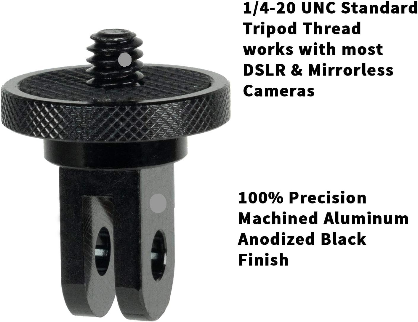 Camera Mount Adapter for Gopro 12/11/10/MAX& Insta360 X4/X3/X2/X/RS/R Ecosystem - &frac14;-20 Conversion Adapter for Gopro/Insta360 Mounting System- Full 100% CNC Aluminum to Any Gopro/Insta360 Mount Acc image number 2