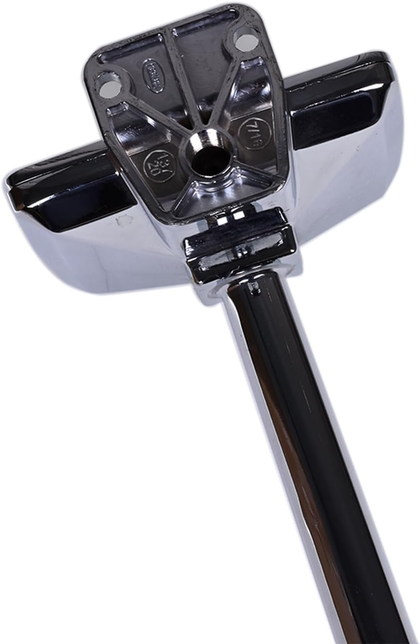 Pair Chrome Roof Mount Low Tone Air Horn & Base Mount, Compatible with Peterbilt, Kenworth, Mack, Ford Trucks, Modern Metal Silver Air Horns image number 5