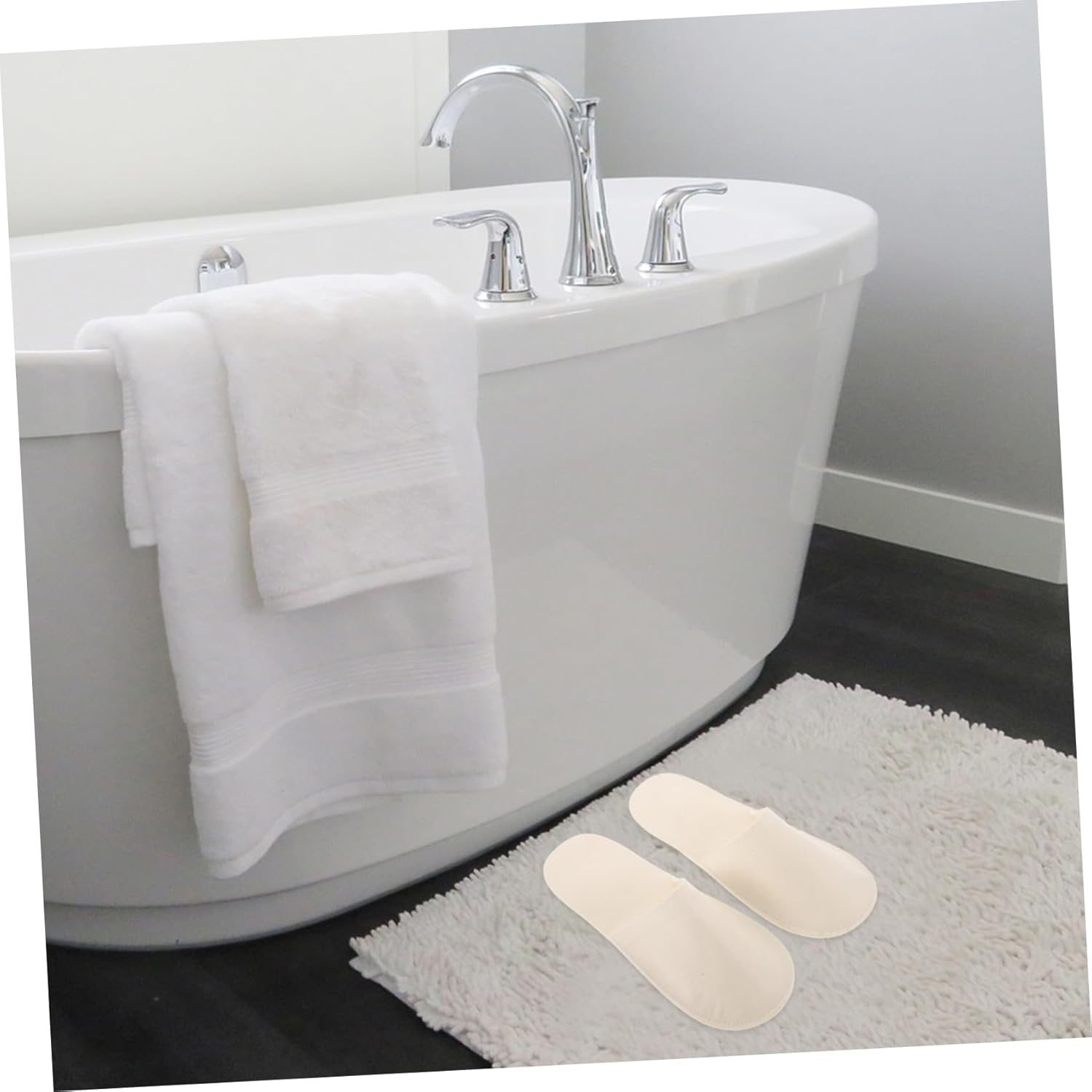 Ipetboom Felt Slippers Cozy Slippers House Slippers for Men Slippers for Outdoor While Releasing Men House Slippers Guest Slippers Men Comfy Slippers Spa Supplies Felt Cloth Black - Black image number 2